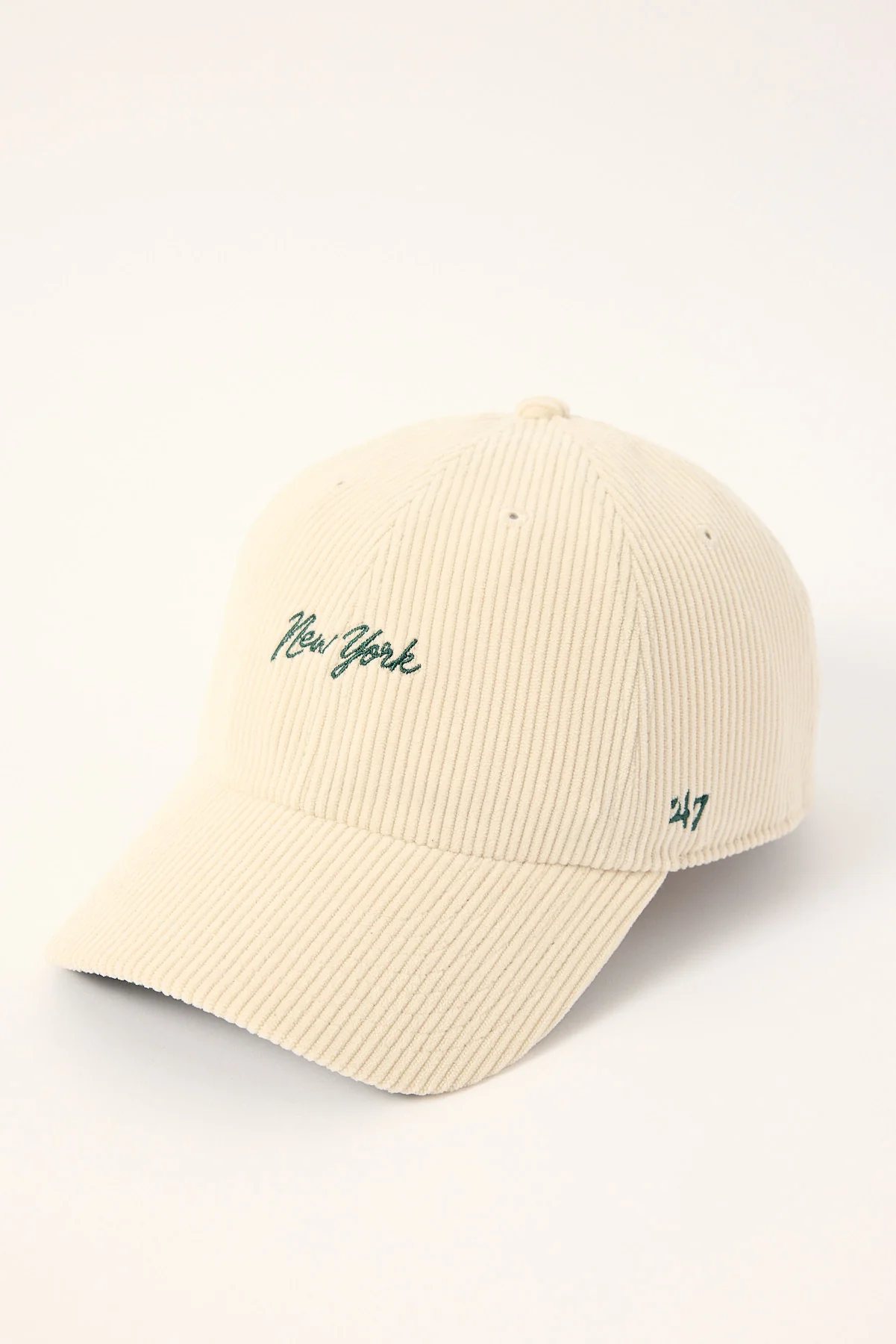 47 Brand State of New York Cord Base Runner 47 Clean Up Cap Natural/Dark Green - Image 3