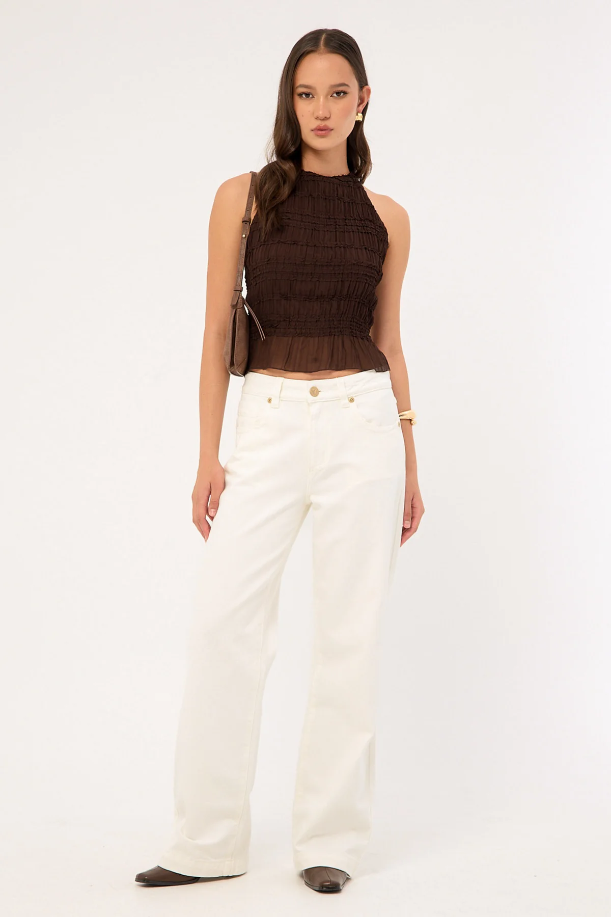 Abrand 95 Mid Baggy Jean White Gold