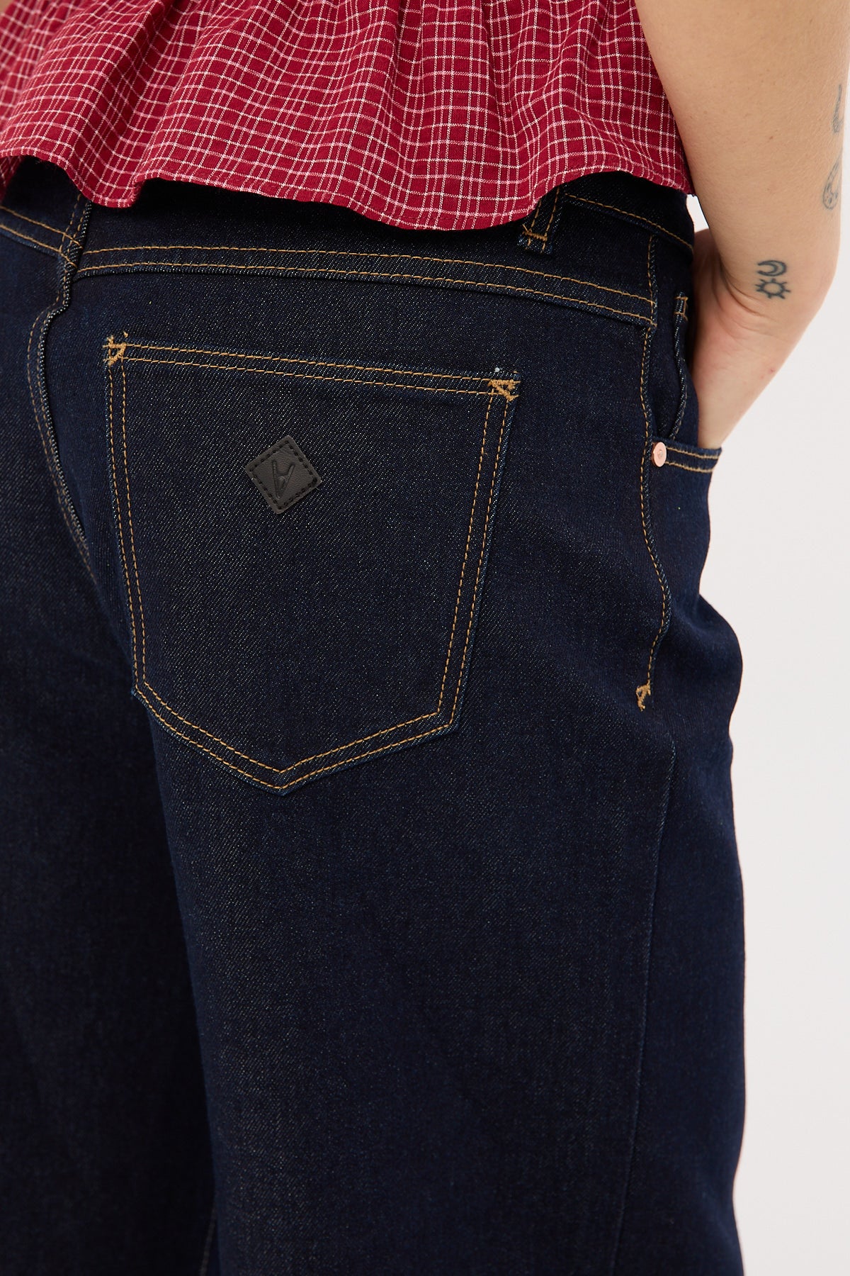 Abrand 95 Mid Baggy Richie Turn Up Dark Blue Denim - Image 8