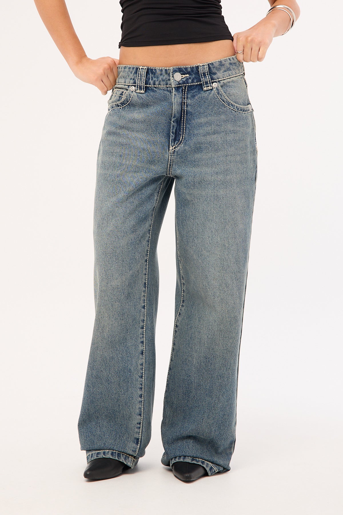 Abrand 95 Mid Rise Baggy Jean Amber - Image 3