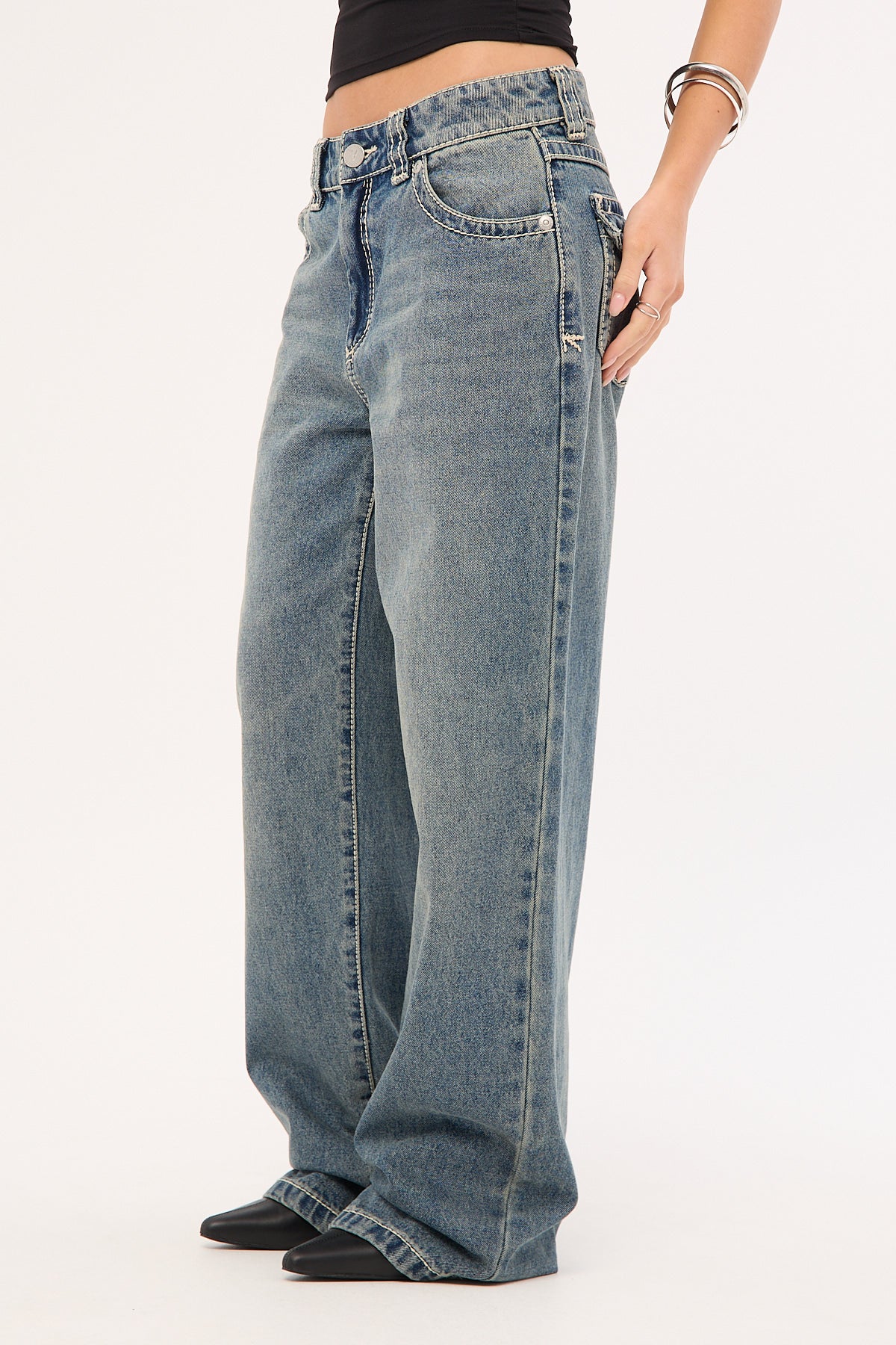 Abrand 95 Mid Rise Baggy Jean Amber - Image 5