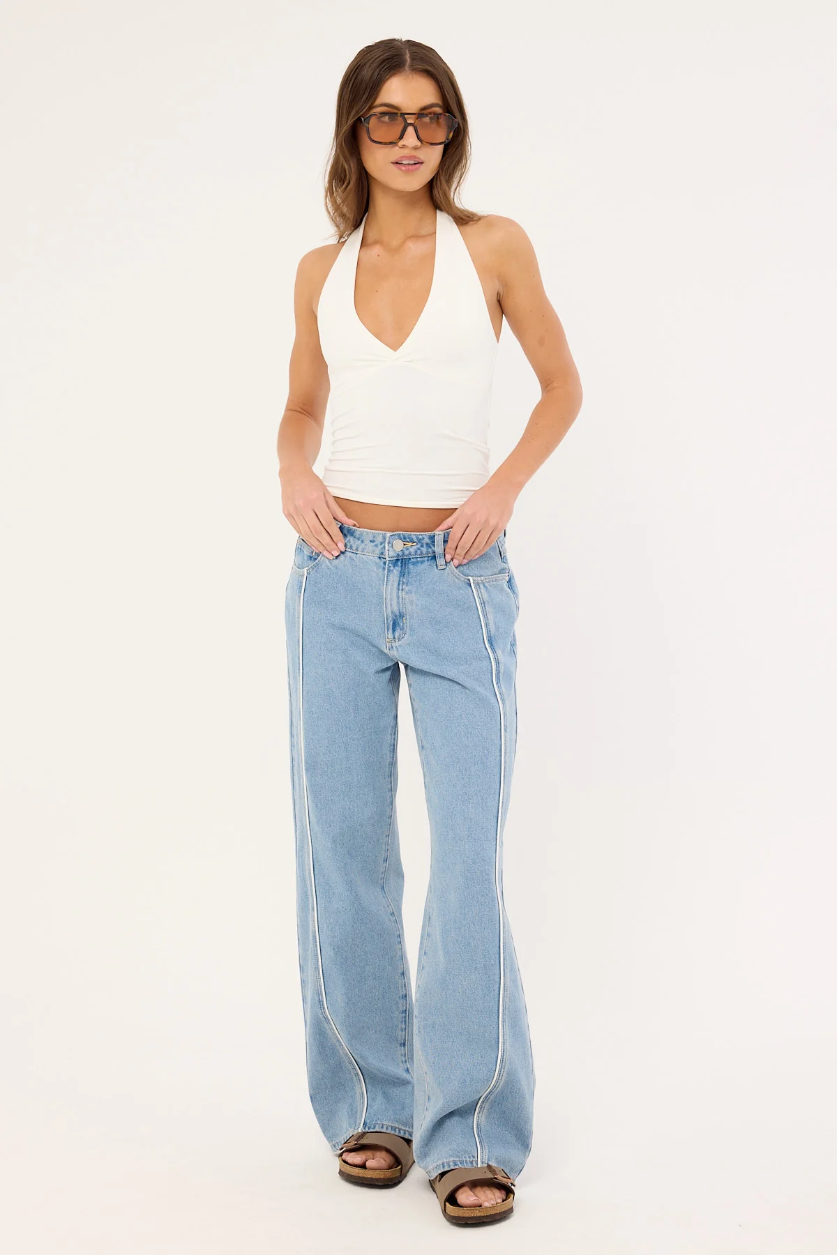 Abrand 99 Low Baggy Piping Jean Paris