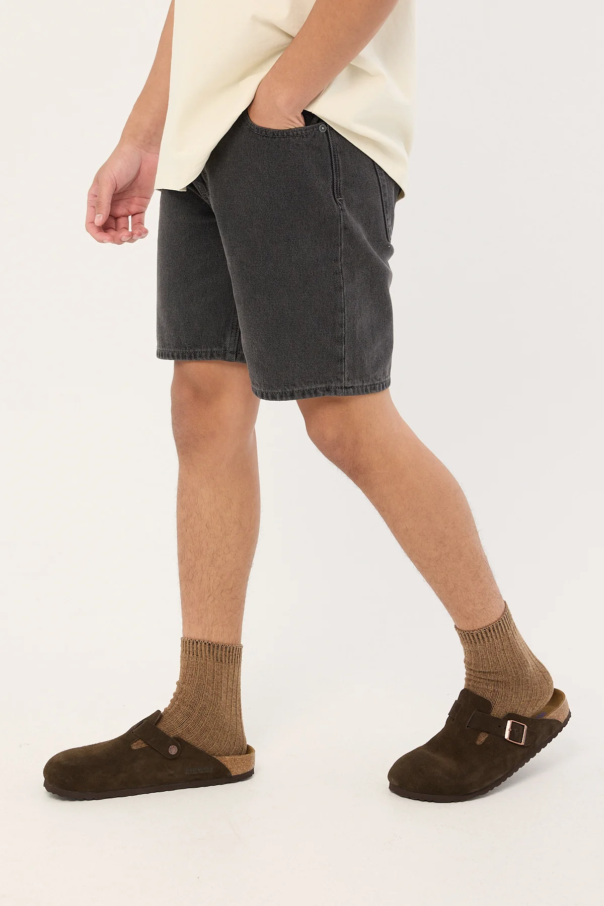 Abrand A3 Straight Short Bazza Washed Black - Image 3