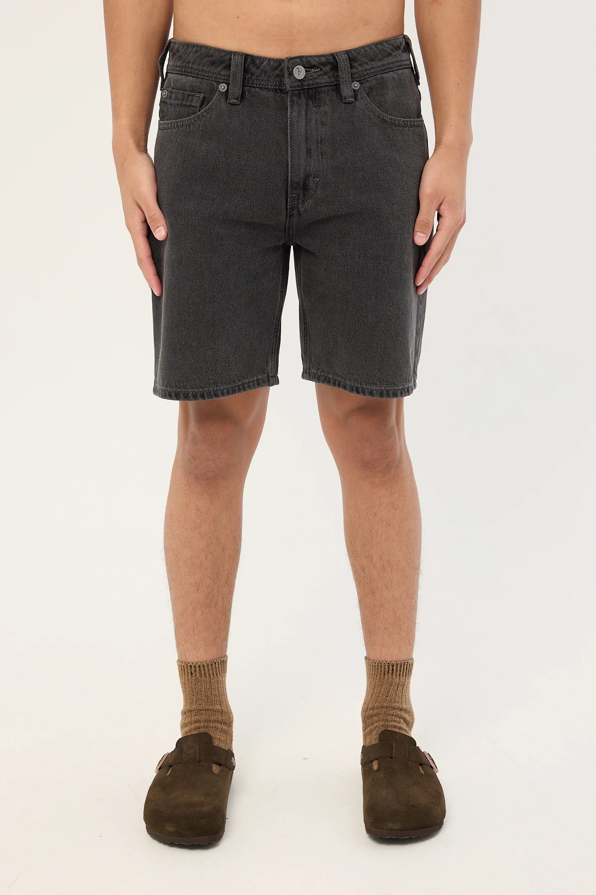 Abrand A3 Straight Short Bazza Washed Black - Image 7