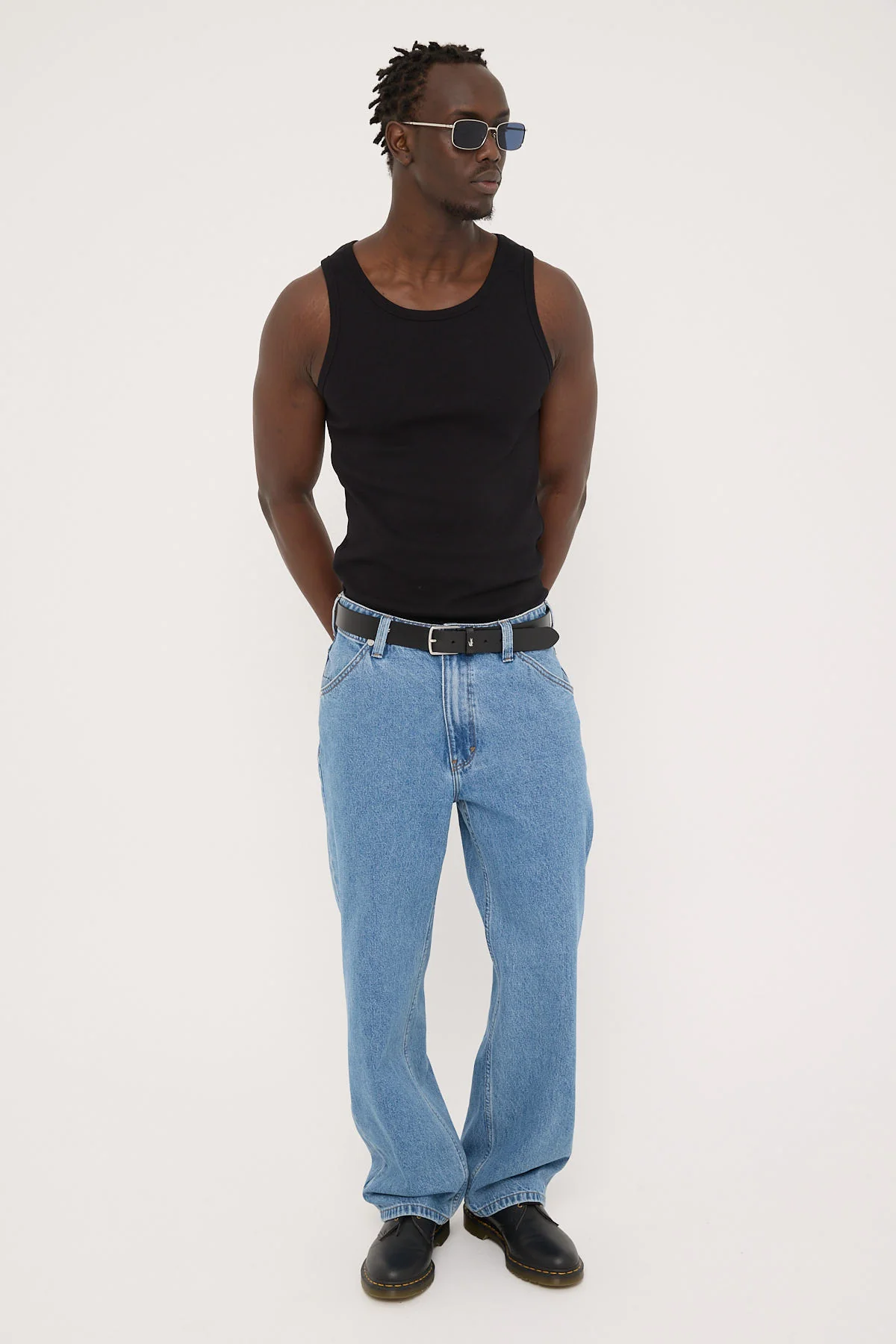 Abrand A5 Davis Flame Baggy Jean Bleached Vintage Indigo