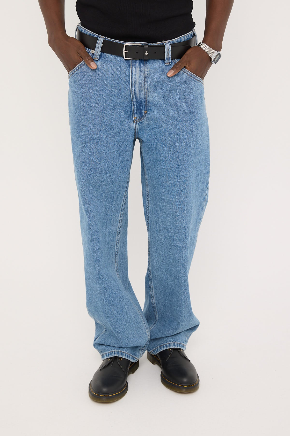 Abrand A5 Davis Flame Baggy Jean Bleached Vintage Indigo - Image 2
