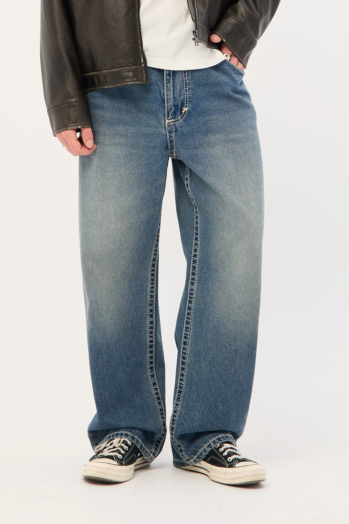 Abrand A6 Big Stitch Max Mid Vintage Indigo - Image 4
