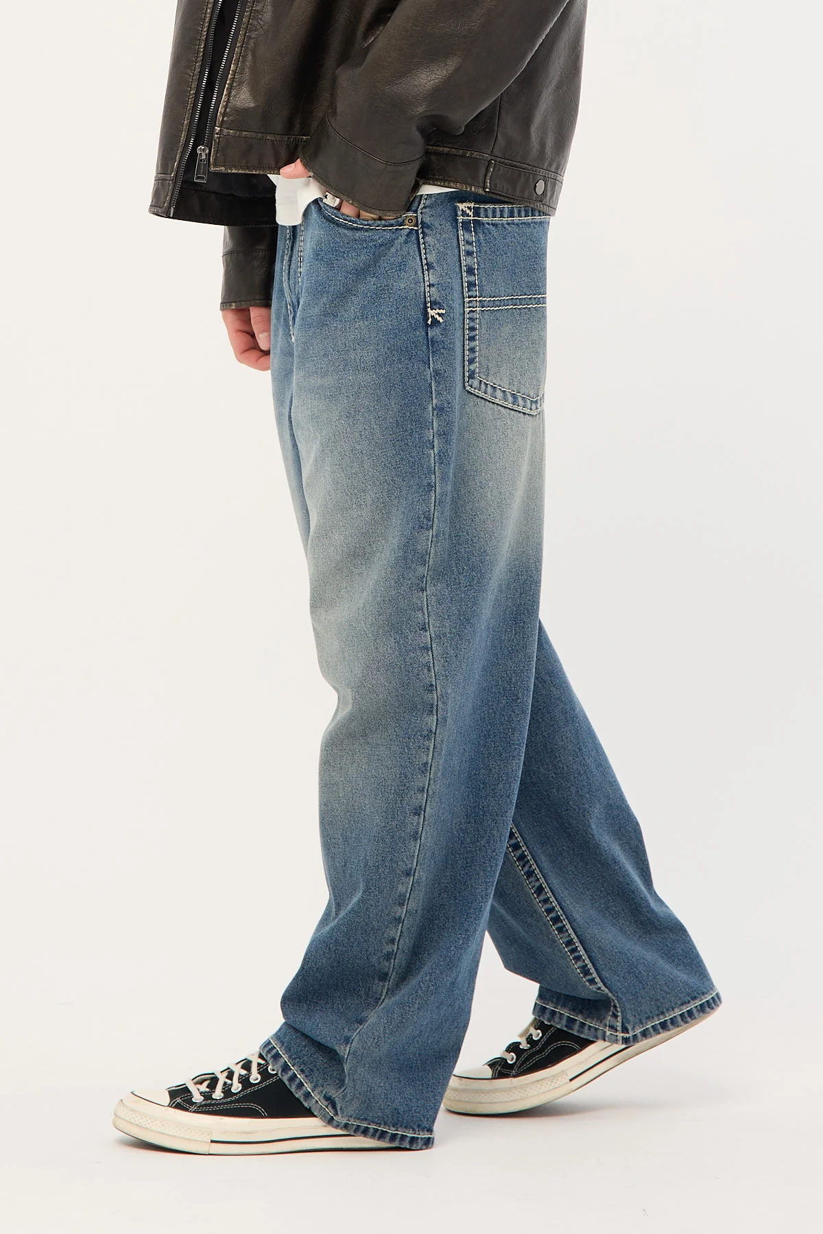 Abrand A6 Big Stitch Max Mid Vintage Indigo - Image 6