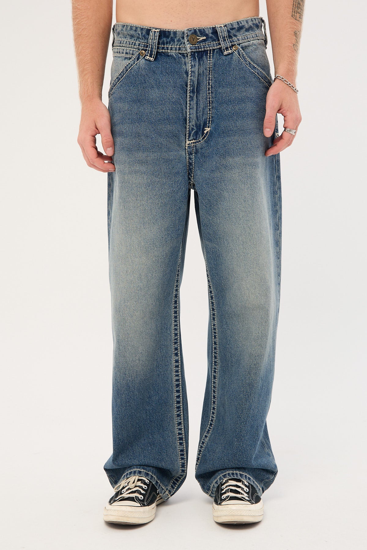 Abrand A6 Big Stitch Max Mid Vintage Indigo - Image 9
