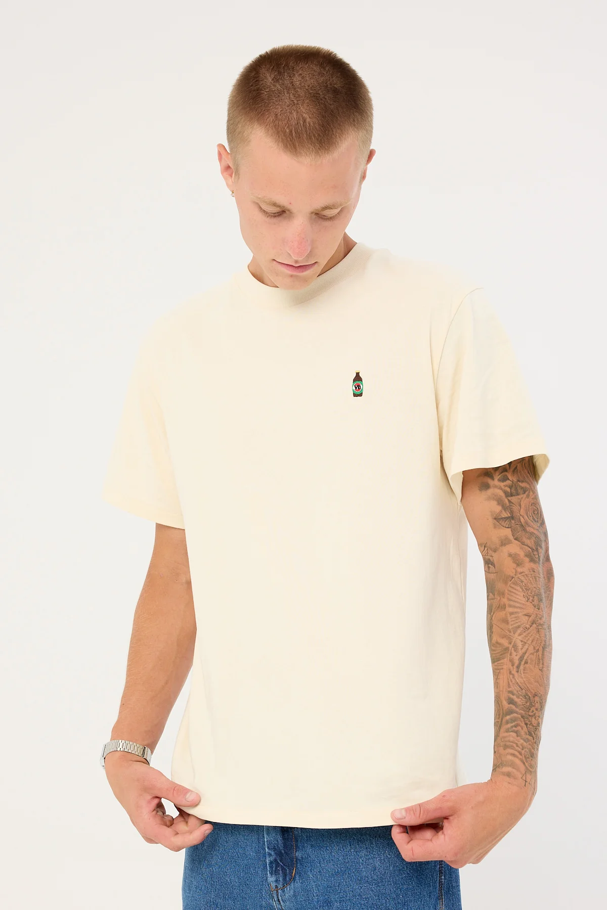 American Needle VB Micro Embroidery Tee Off White - Image 5