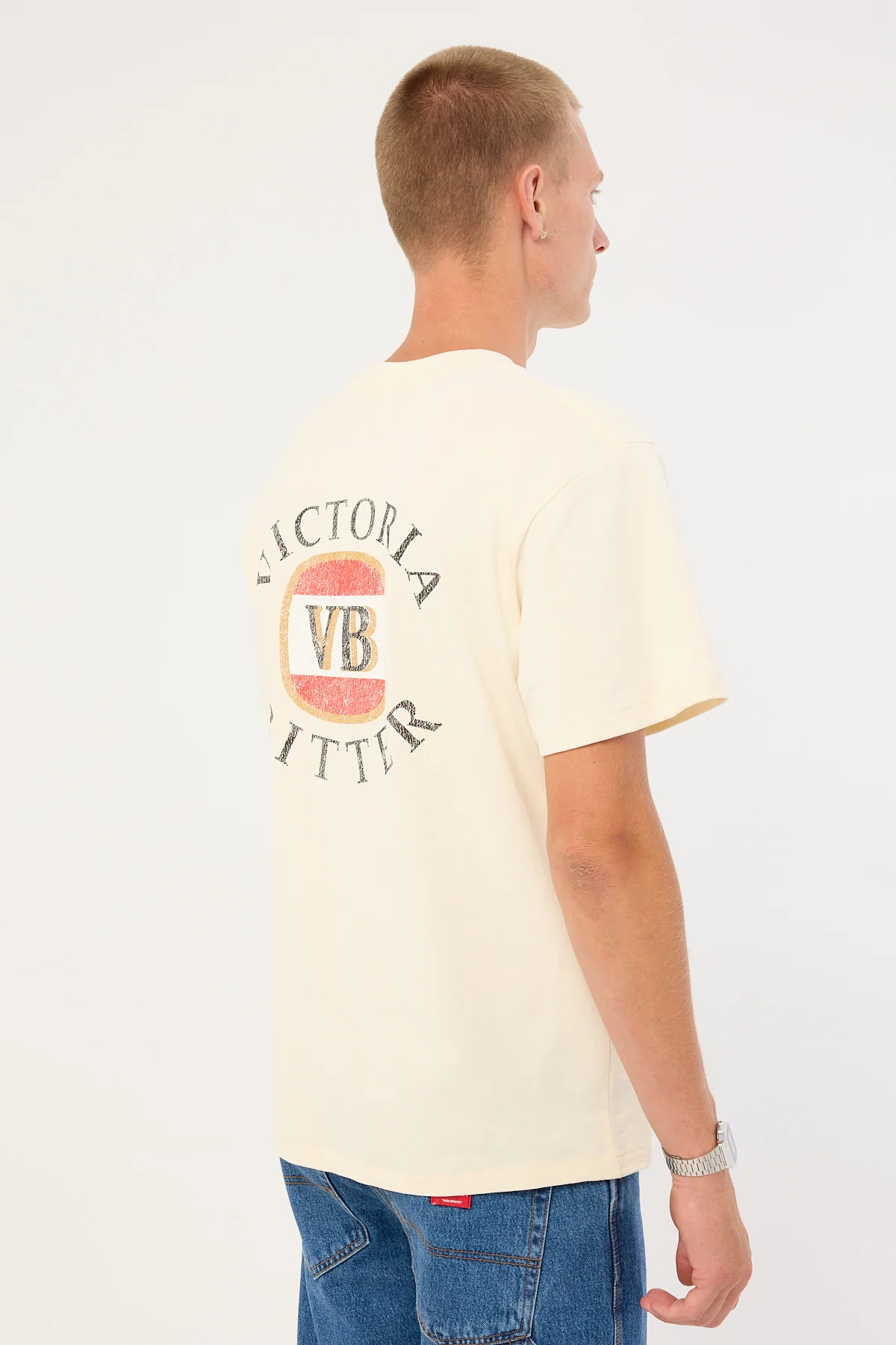 American Needle VB Micro Embroidery Tee Off White - Image 6