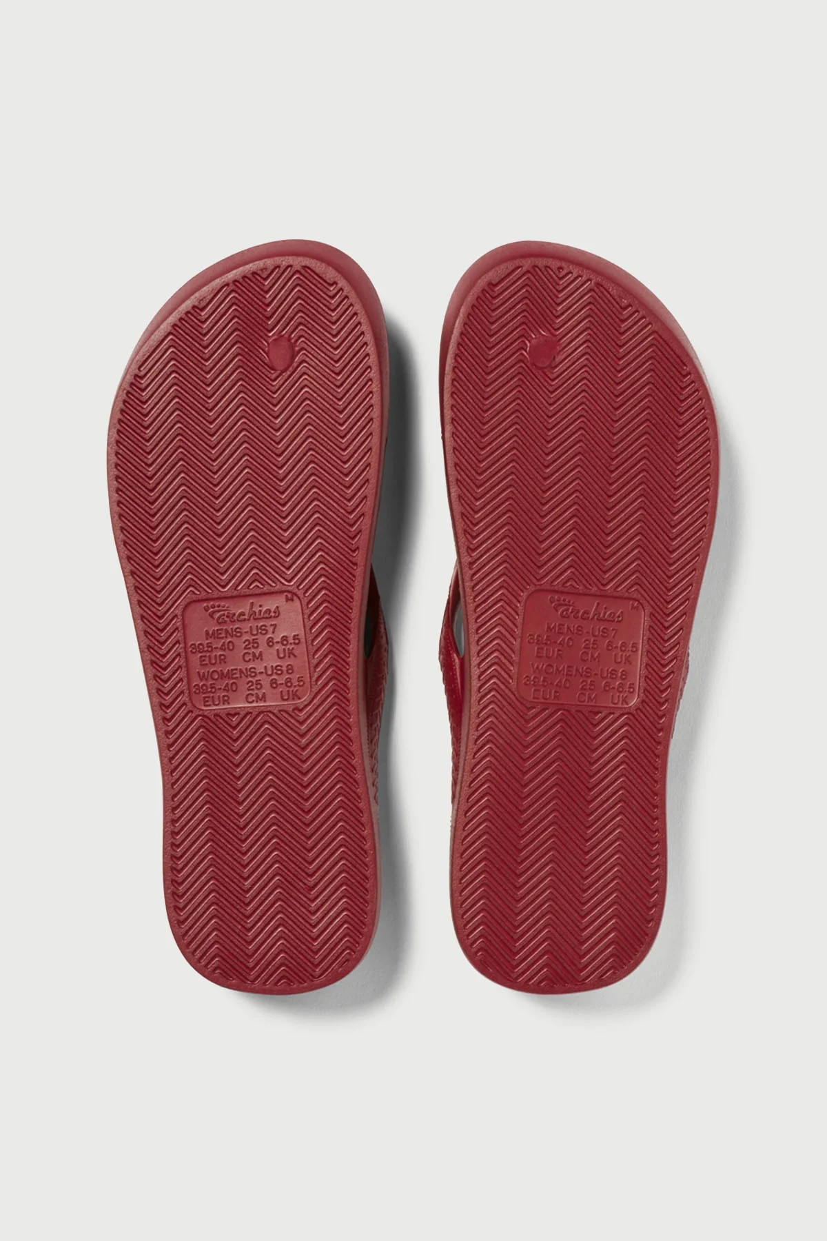 Archies Footwear Arch Support Thong Sangria Red - Image 7