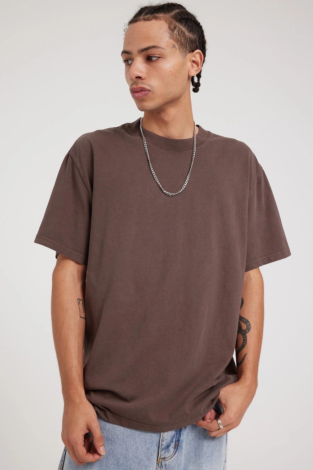 As Colour Faded Heavyweight Tee Faded Brown
