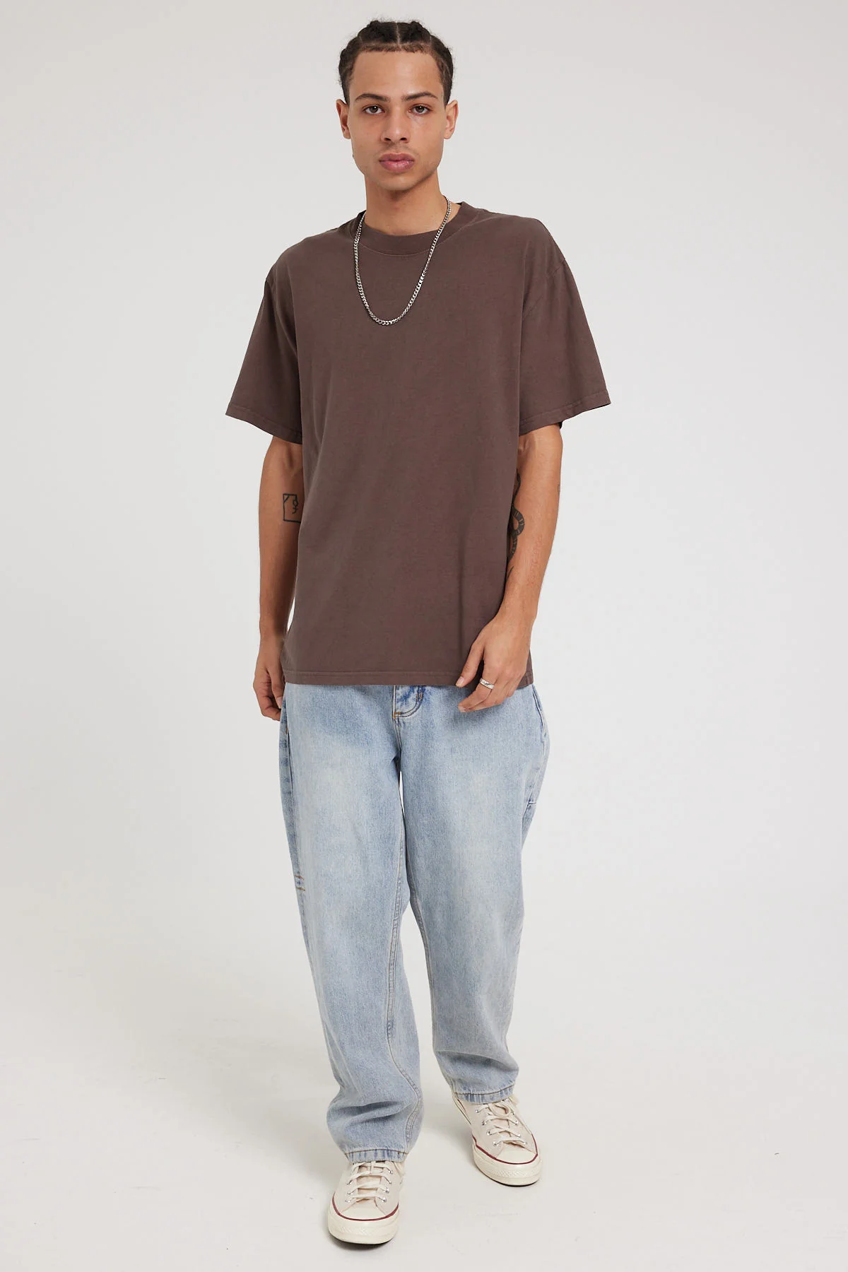 As Colour Faded Heavyweight Tee Faded Brown - Image 4