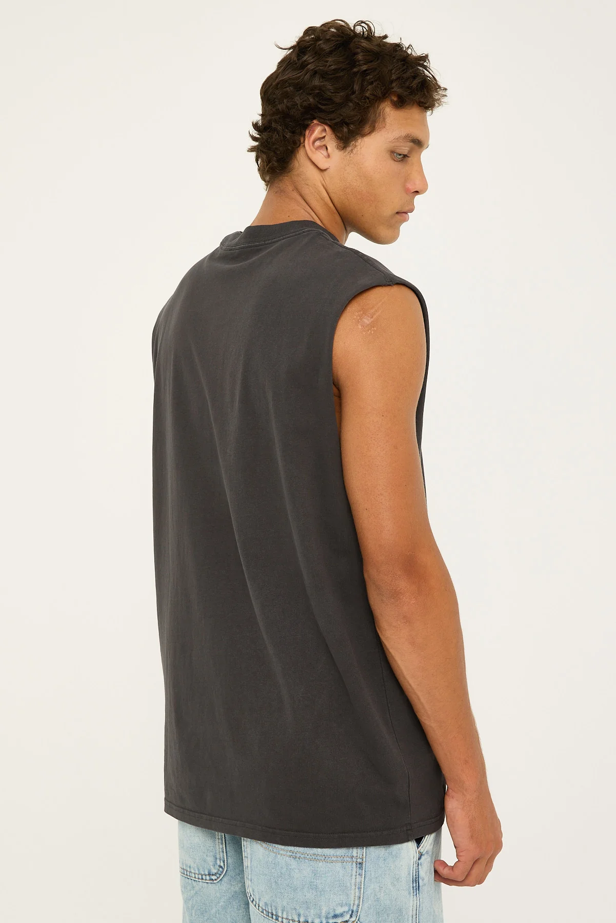 As Colour Heavy Faded Tank Faded Black - Image 4