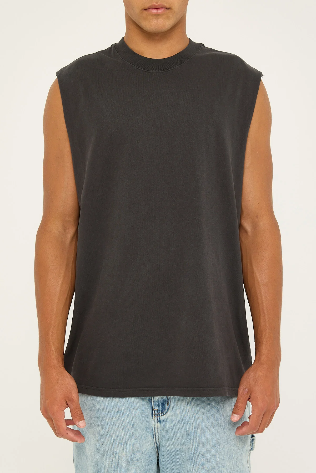 As Colour Heavy Faded Tank Faded Black - Image 6