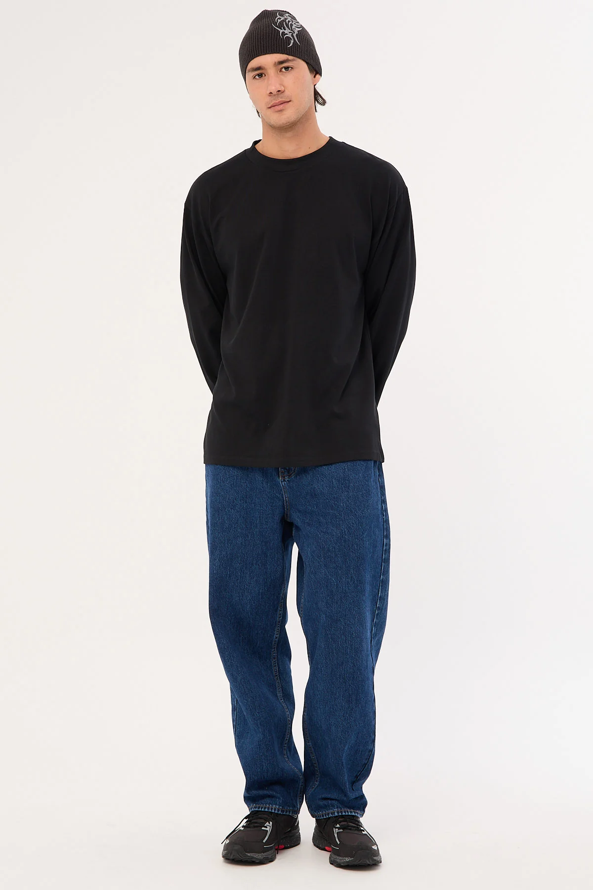 As Colour Heavy Long Sleeve Tee Black - Image 2