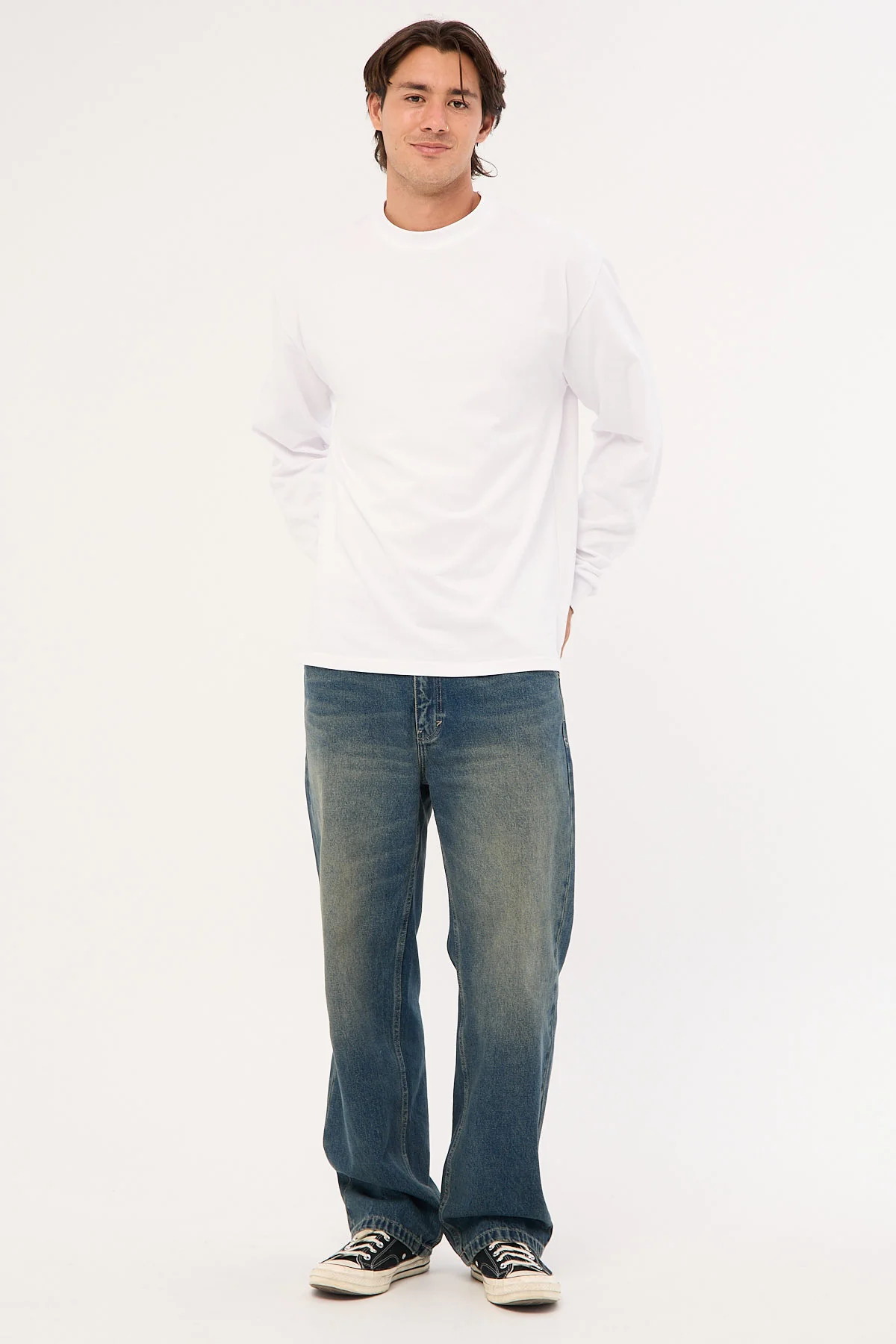 As Colour Heavy Long Sleeve Tee White - Image 2