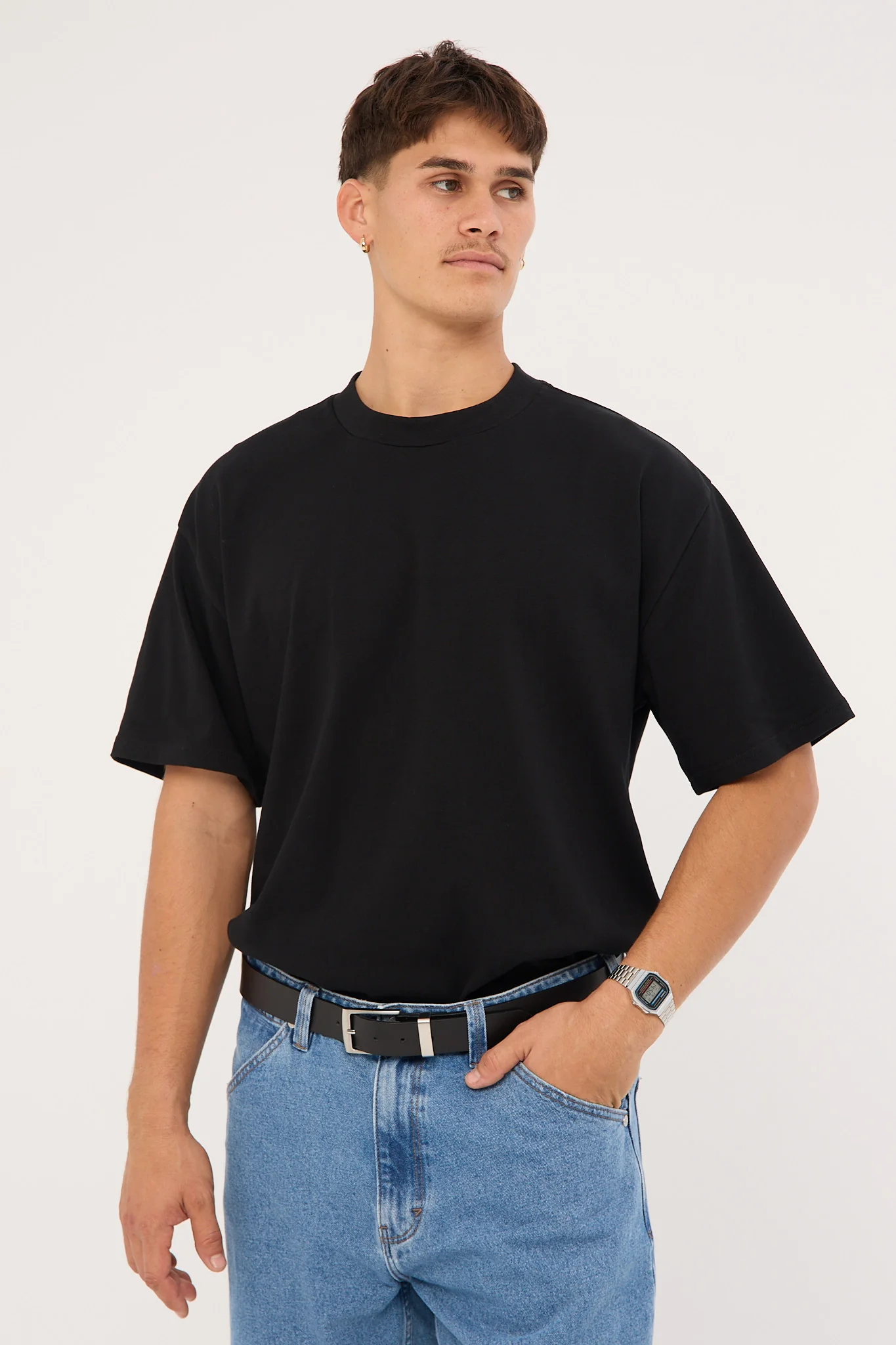 As Colour Heavy Weight Organic Tee Black - Image 3