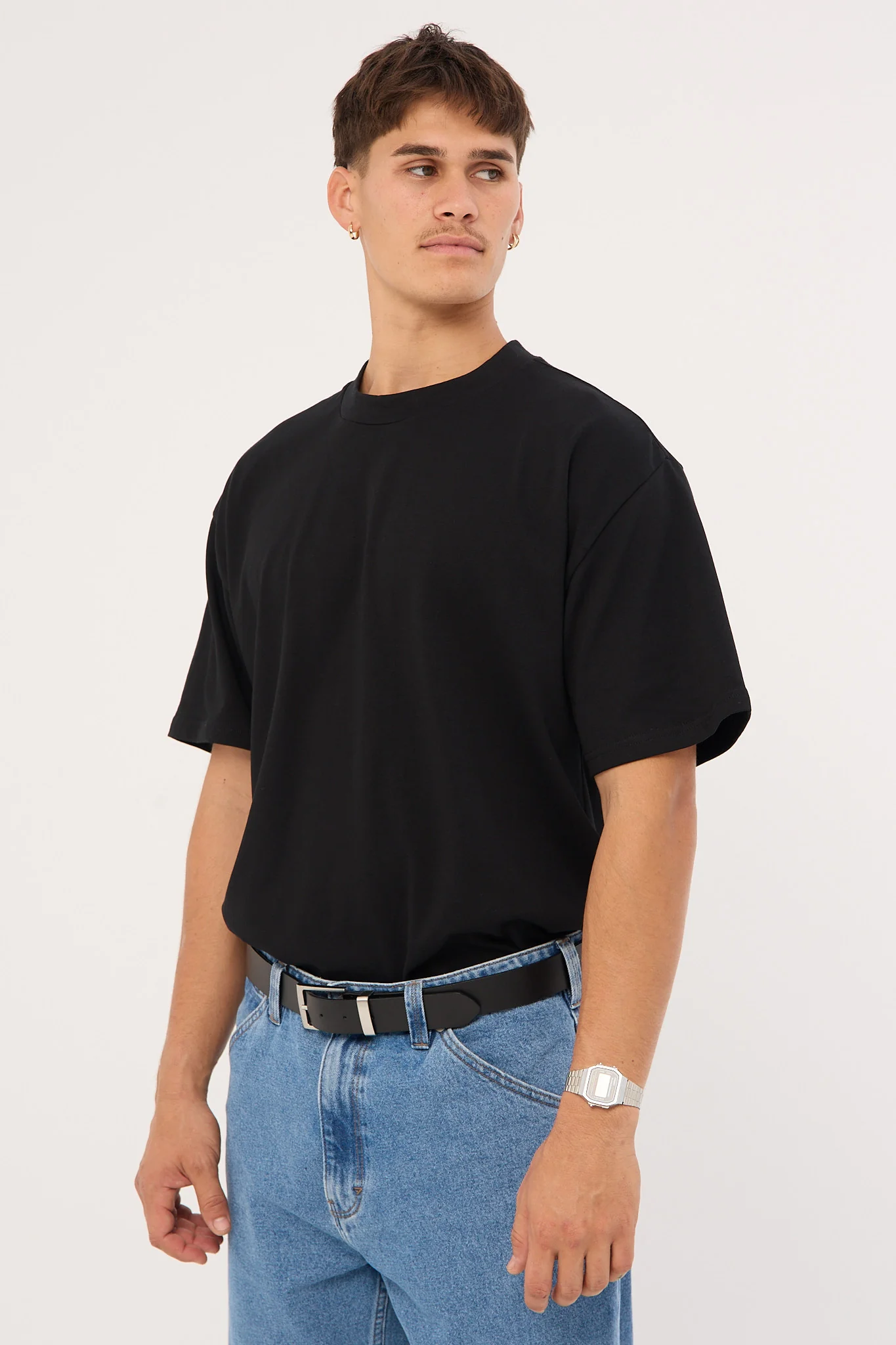 As Colour Heavy Weight Organic Tee Black - Image 4