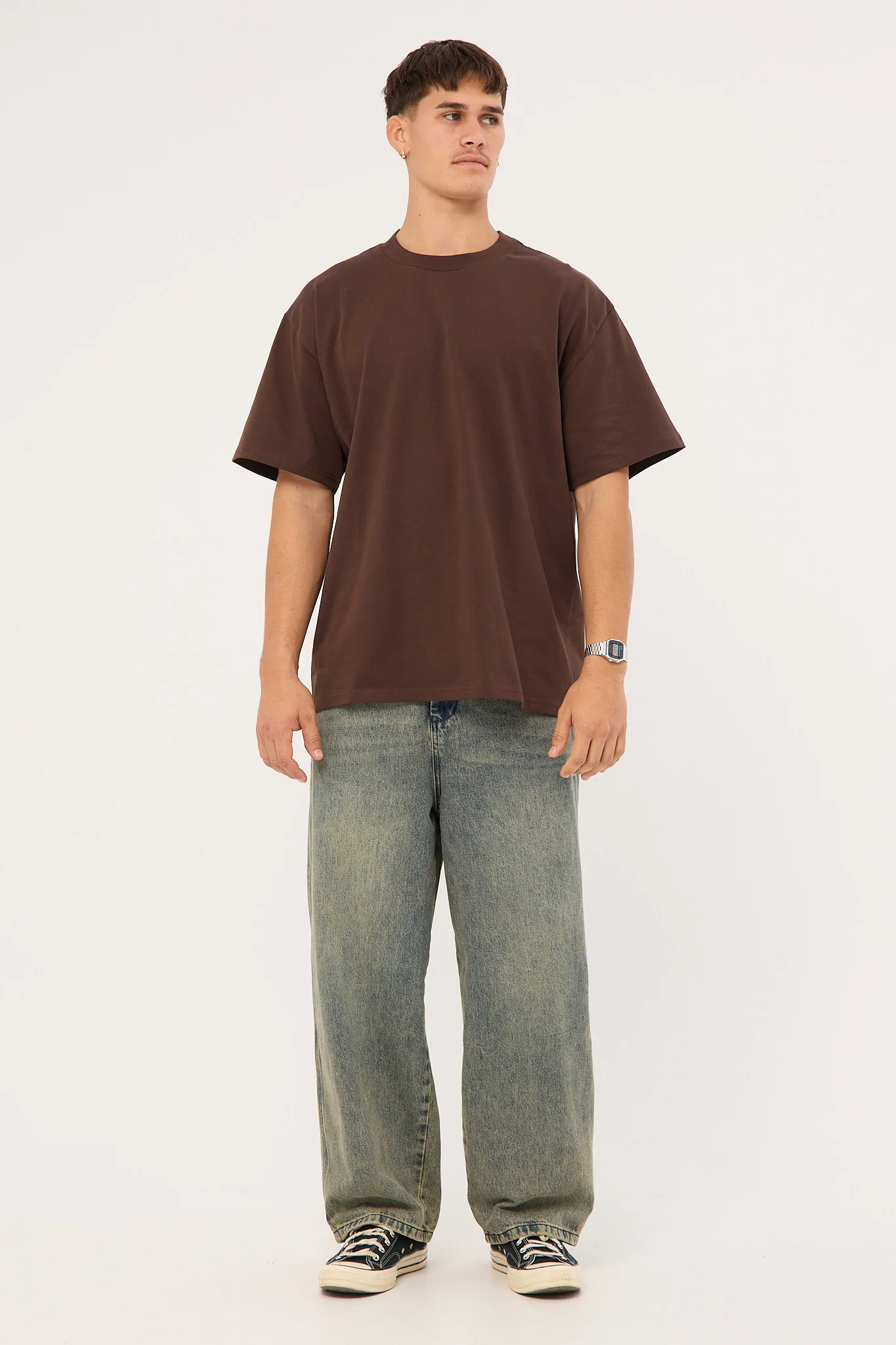 As Colour Heavy Weight Organic Tee Dark Choc - Image 2