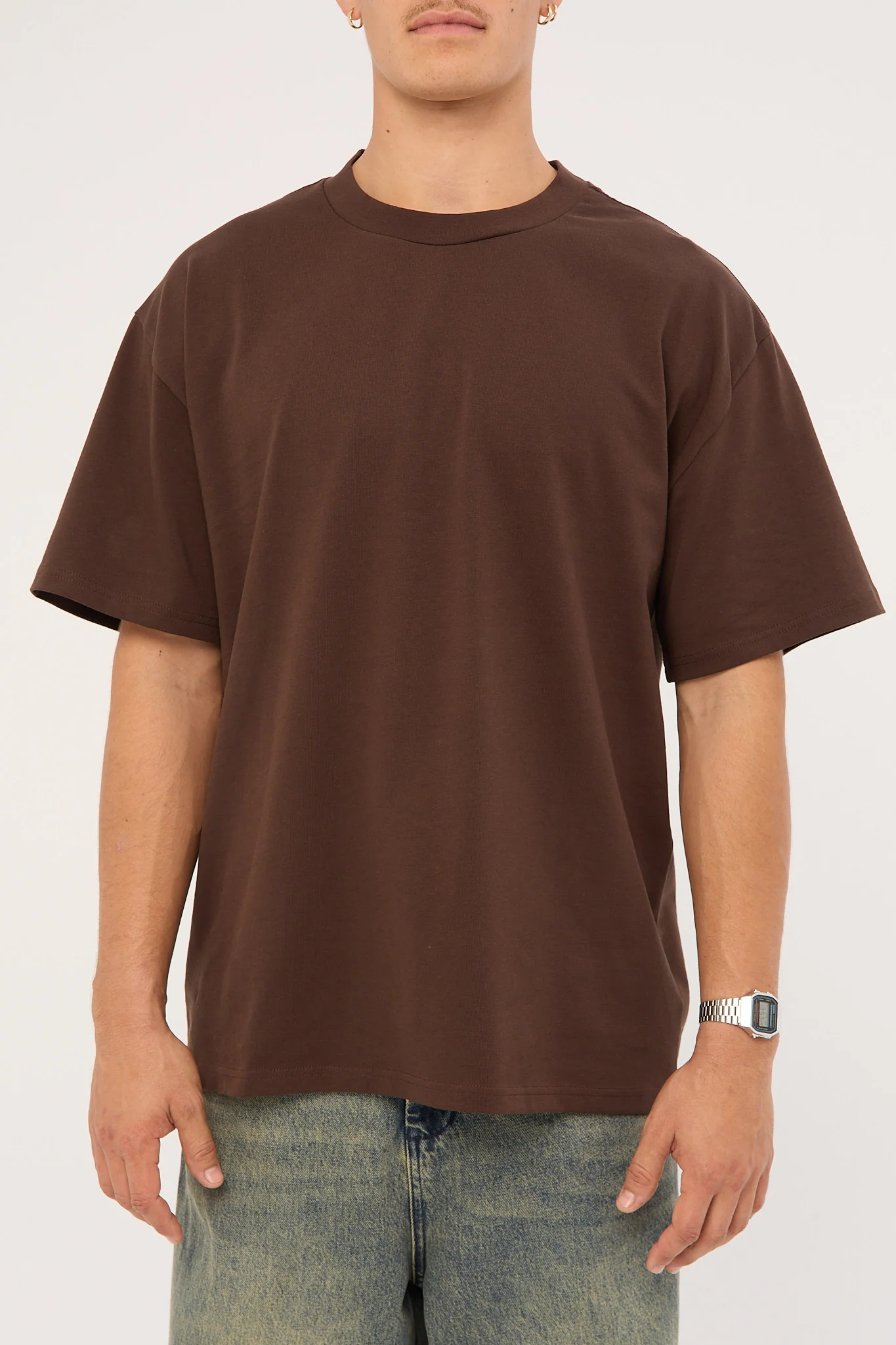 As Colour Heavy Weight Organic Tee Dark Choc - Image 6