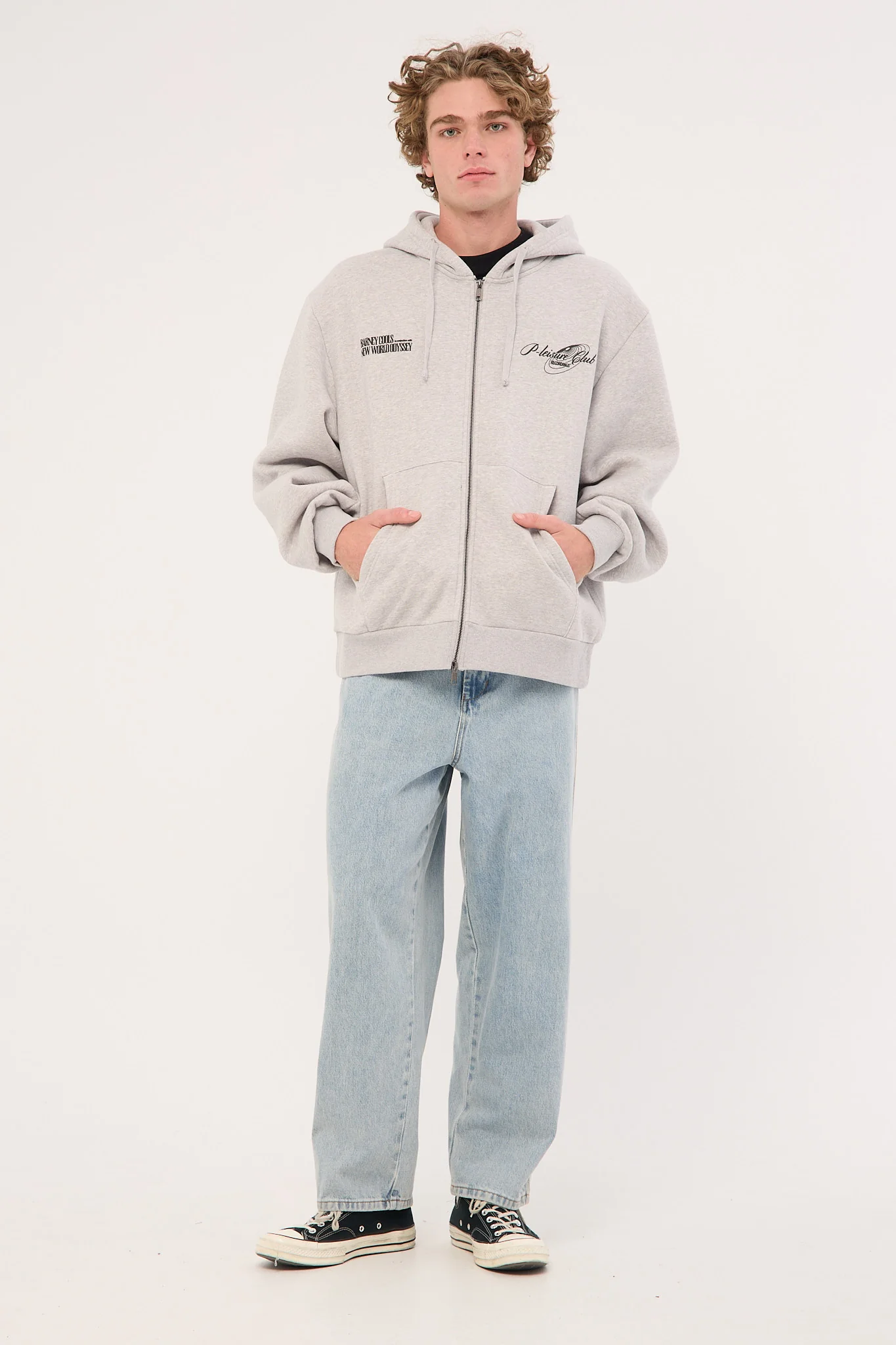 Barney Cools NS Zip Hood Grey Melange - Image 3