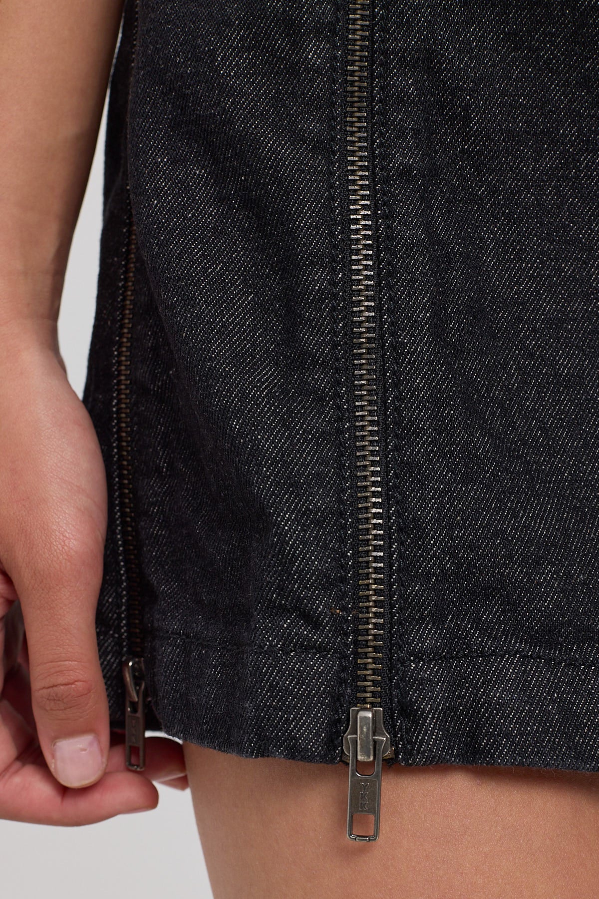 Basic Pleasure Mode Nemesis Denim Skirt Dark Rinse - Image 4