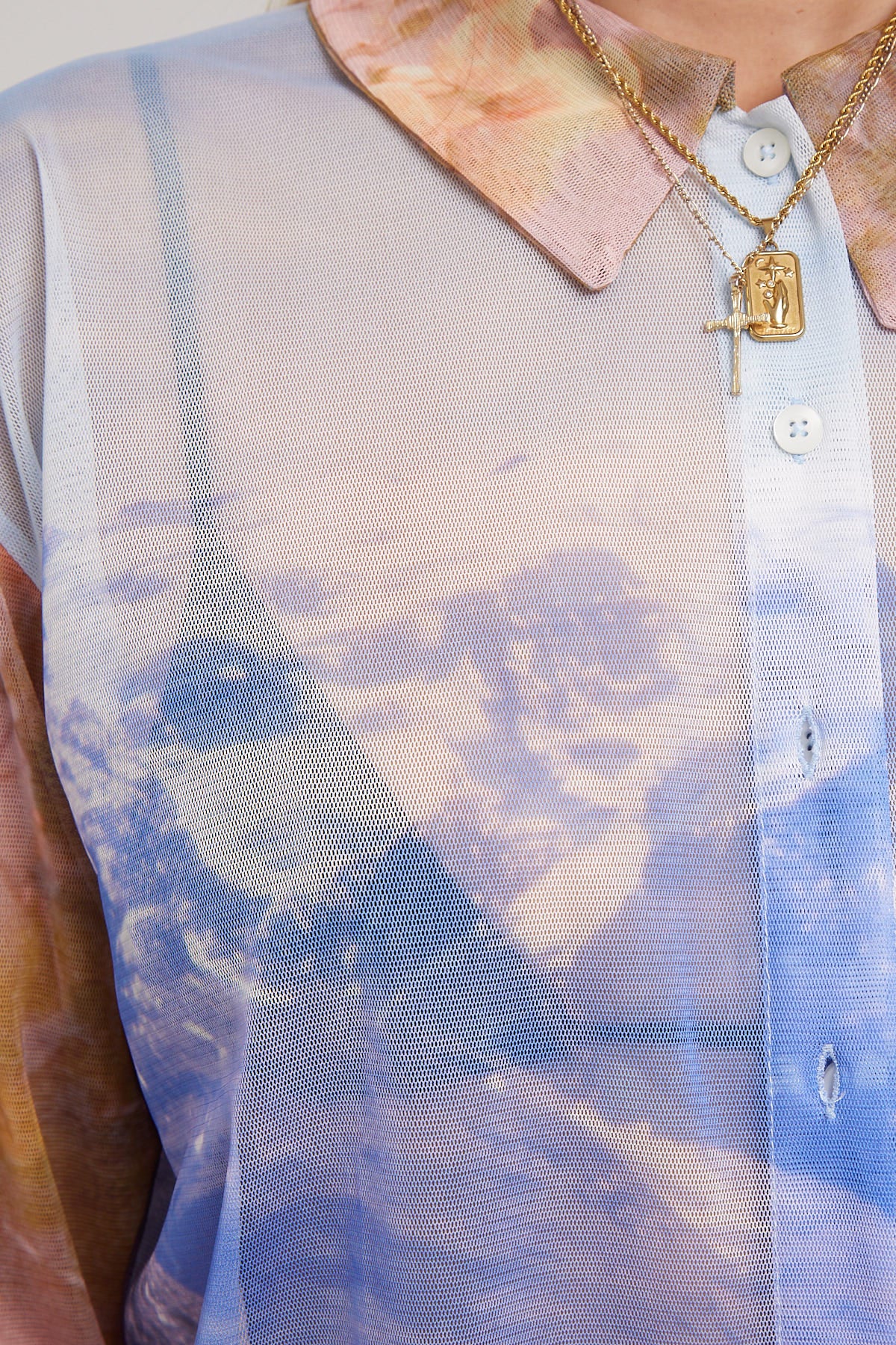 Basic Pleasure Mode Vapourwave Shirt Blue Print - Image 6