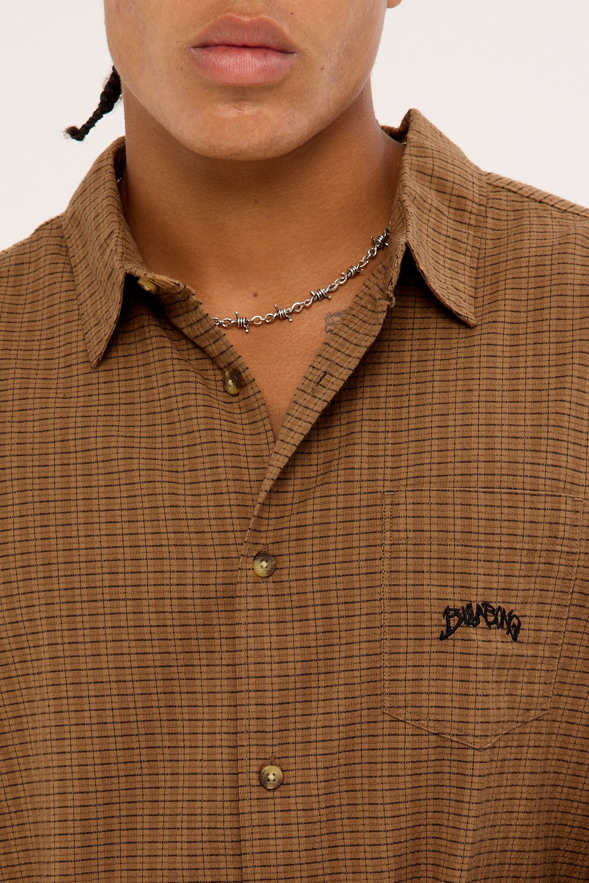 Billabong Mogul Check Shirt Gravel - Image 3