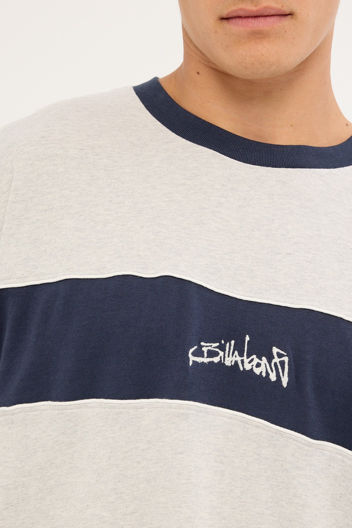 Billabong Script Panel Tee Light Grey - Image 3