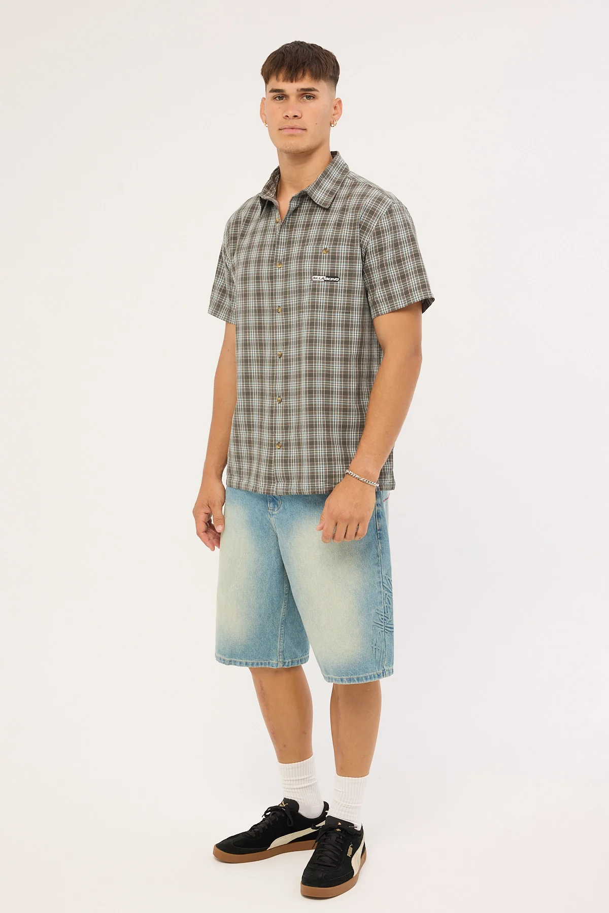 Billabong Script Smoko Denim Short Sun Faded Indigo - Image 5