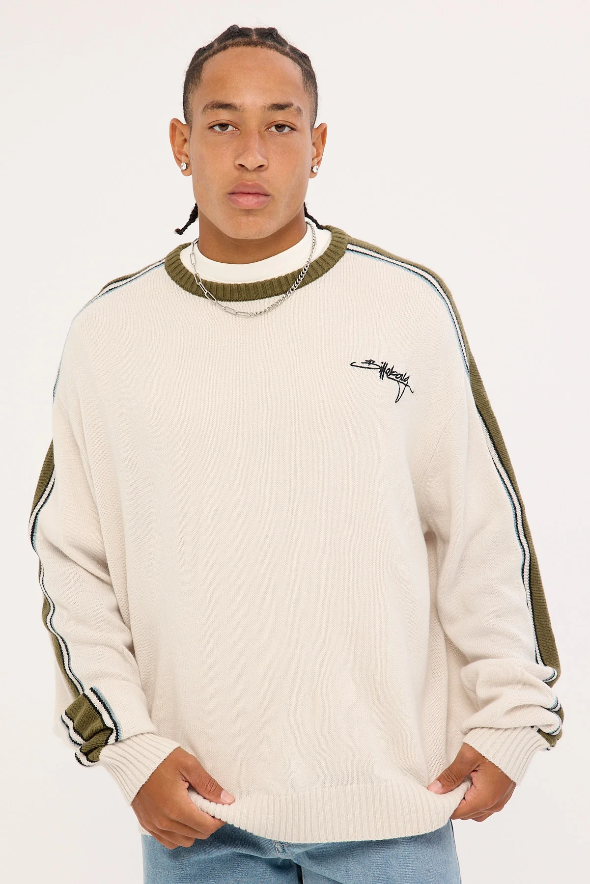 Billabong Script Sweater Silver