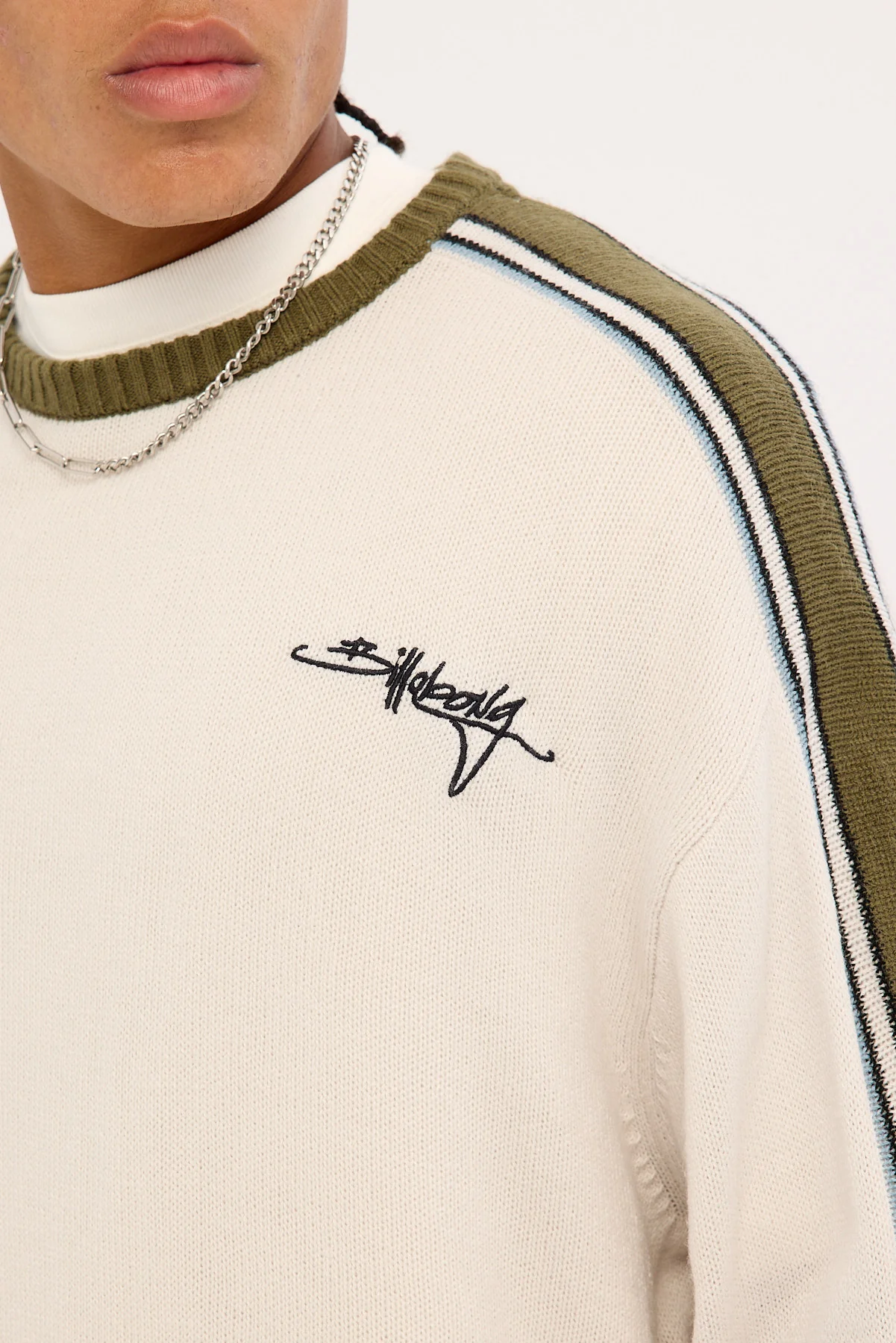 Billabong Script Sweater Silver - Image 3