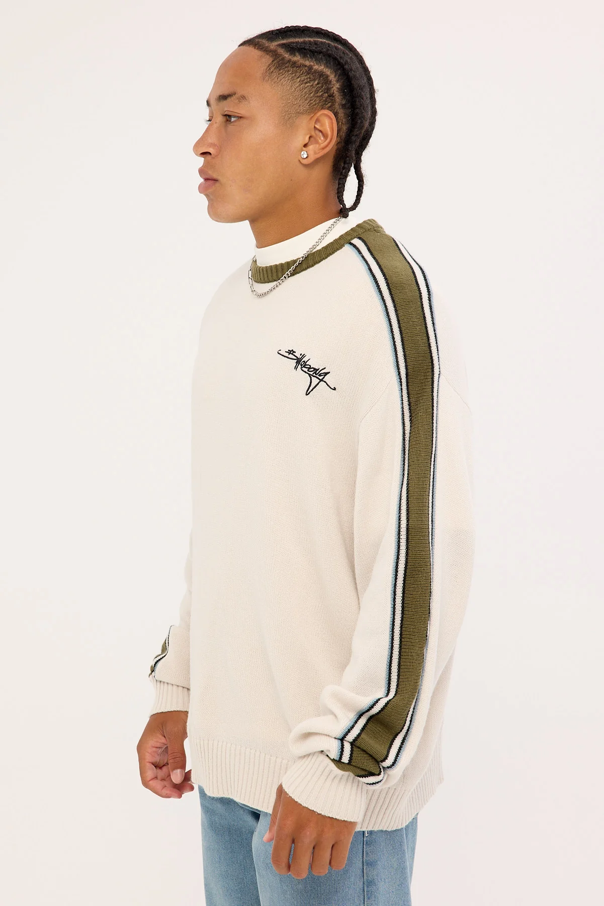 Billabong Script Sweater Silver - Image 4