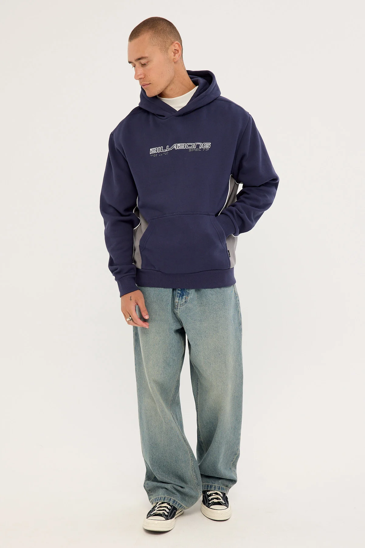 Billabong Spec 73 Pop Hoodie Vintage Indigo - Image 2