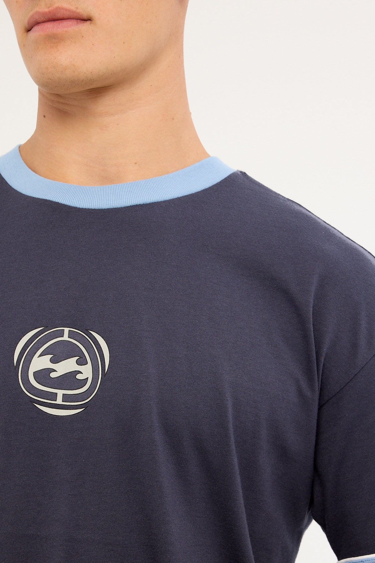 Billabong Spec 73 Ringer Tee Vintage Navy - Image 3