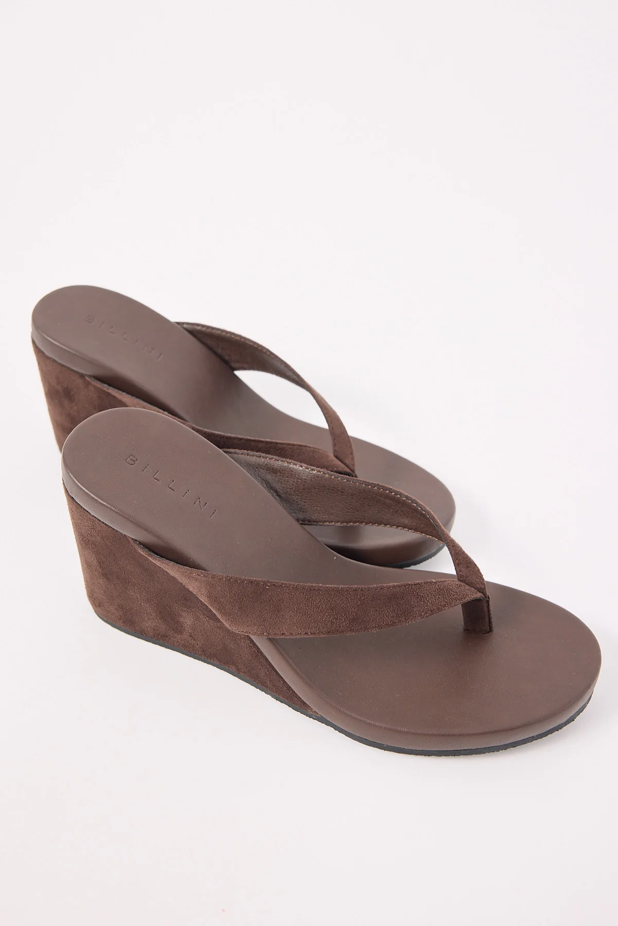Billini Ravyn Suede Wedge Heel Chocolate - Image 5