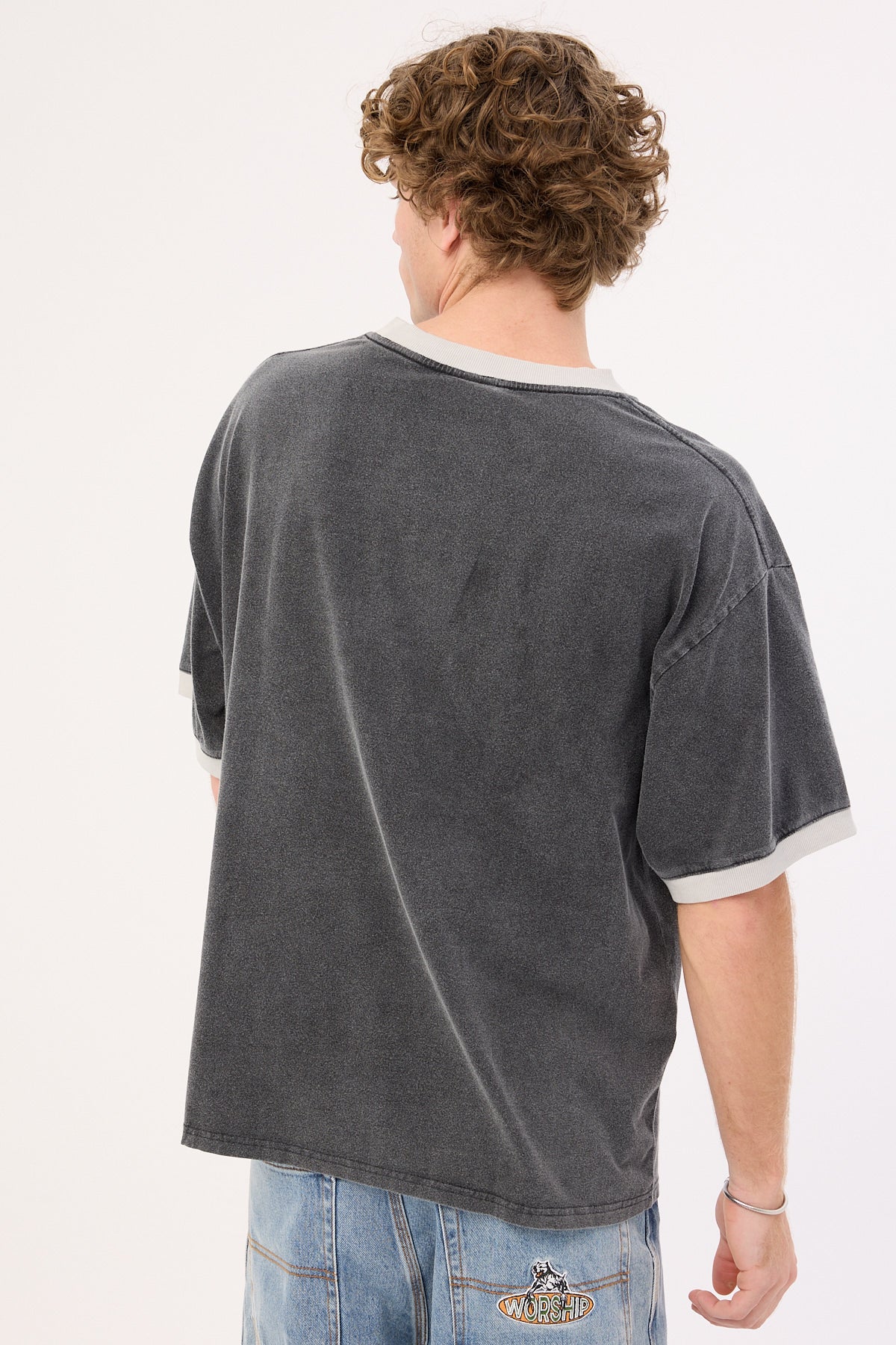 Billy Bones Club Bones Rodeo 2.0 Boxy Ringer Tee Washed Black - Image 9