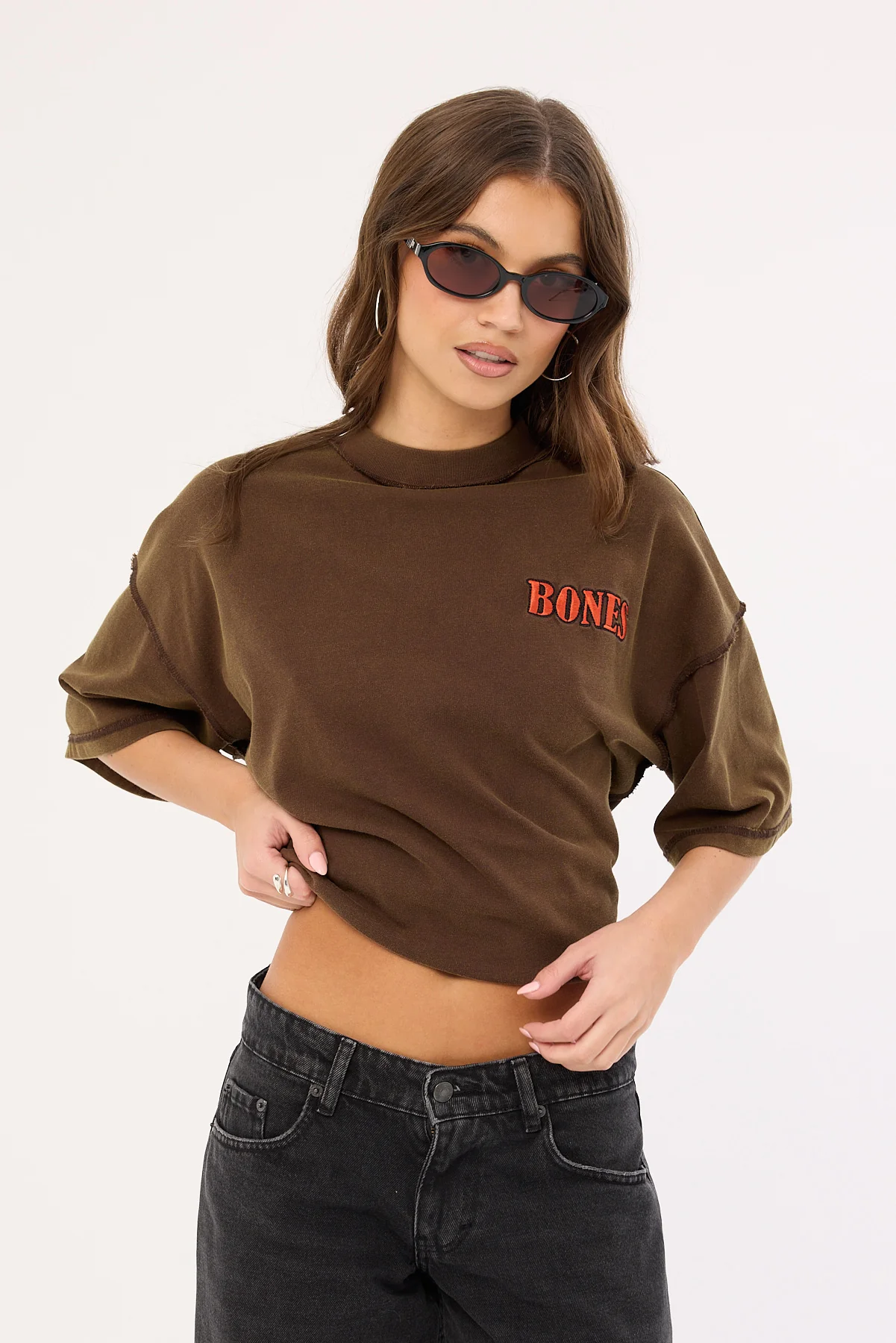 Billy Bones Club Bones Rodeo Boxy Tee Brown - Image 4