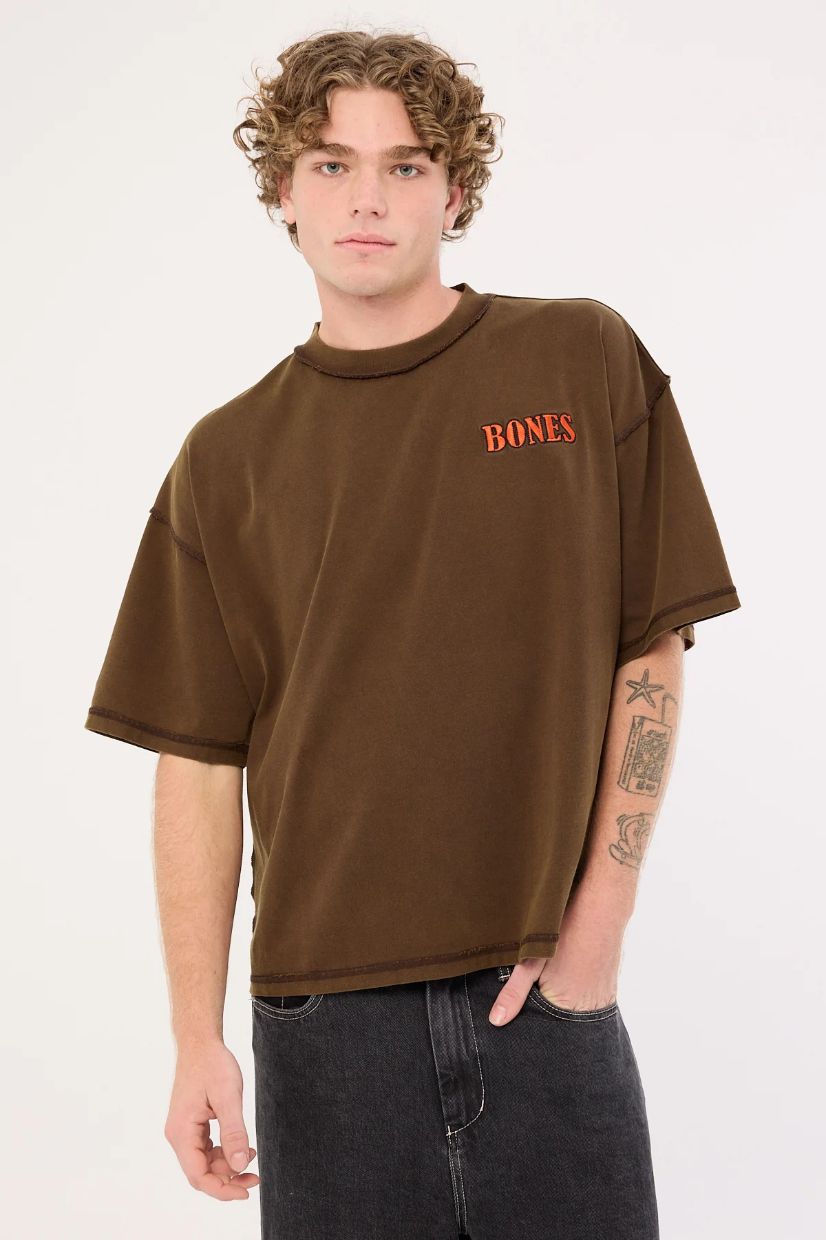 Billy Bones Club Bones Rodeo Boxy Tee Brown - Image 5