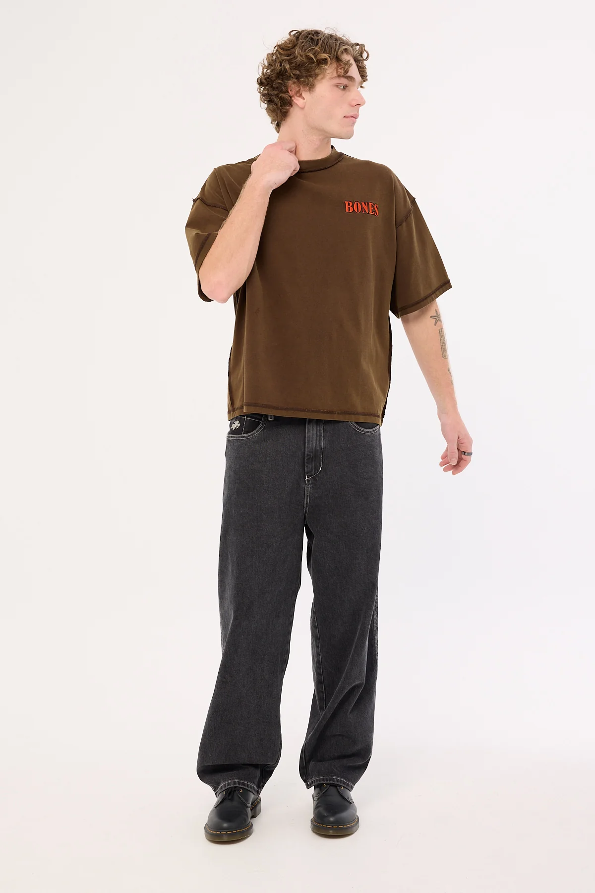 Billy Bones Club Bones Rodeo Boxy Tee Brown - Image 7