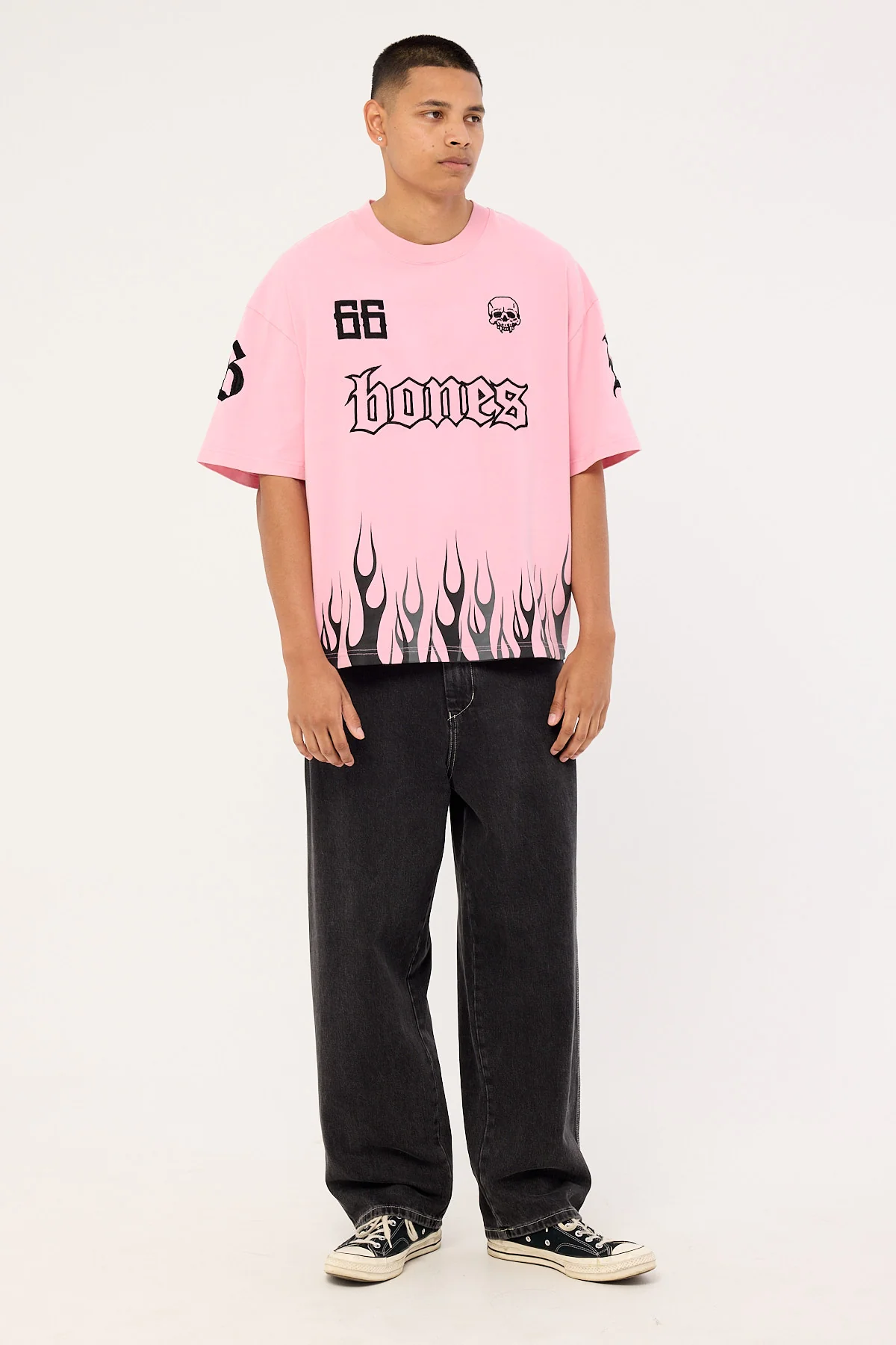 Billy Bones Club Burner Boxy Tee Washed Pink - Image 3