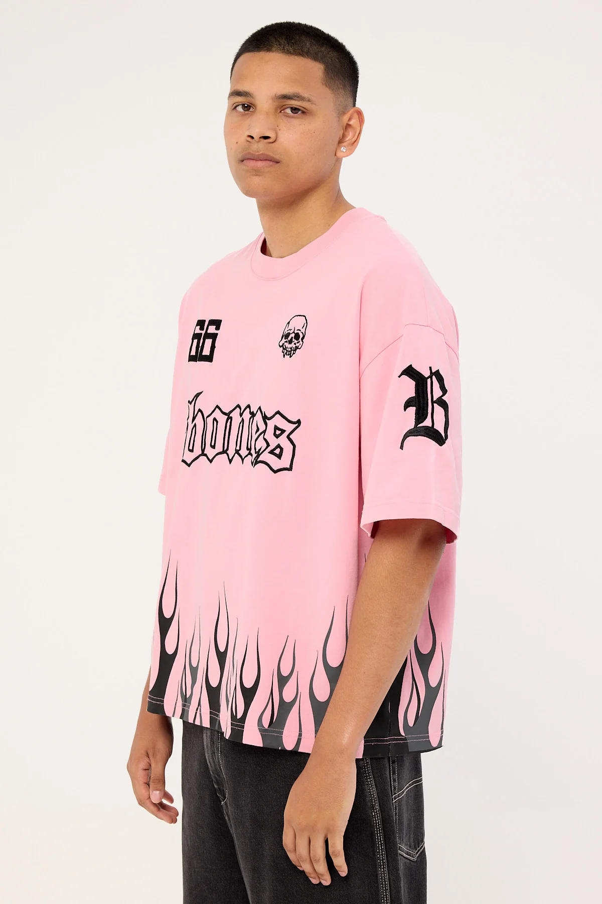 Billy Bones Club Burner Boxy Tee Washed Pink - Image 6