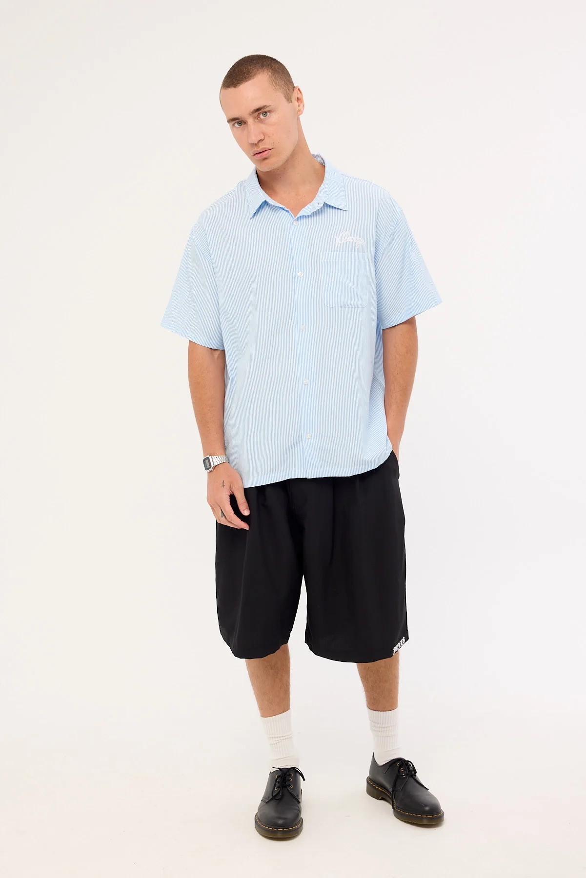 Billy Bones Club Crossbones Pleated Shorts Black