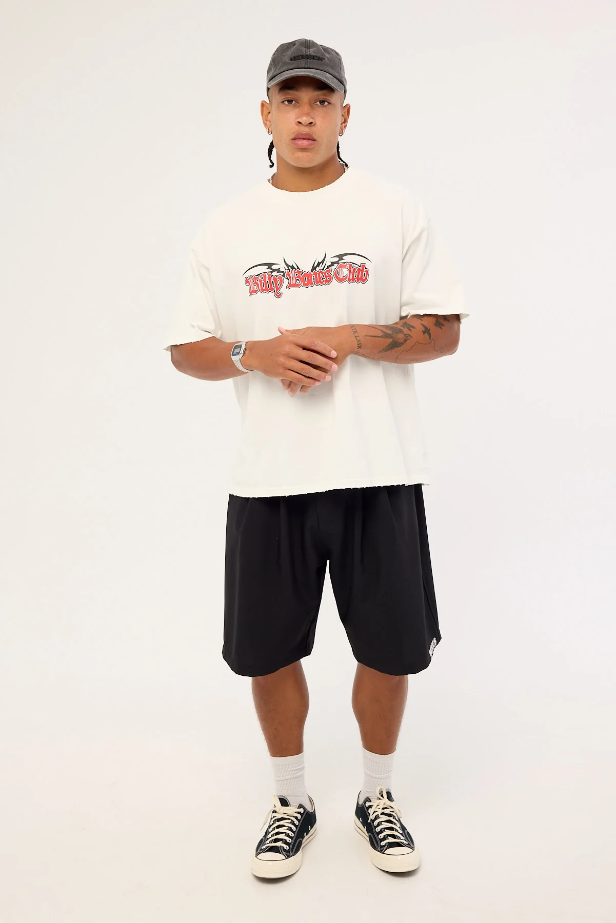 Billy Bones Club Cyber Bones Box Tee Distressed White - Image 2