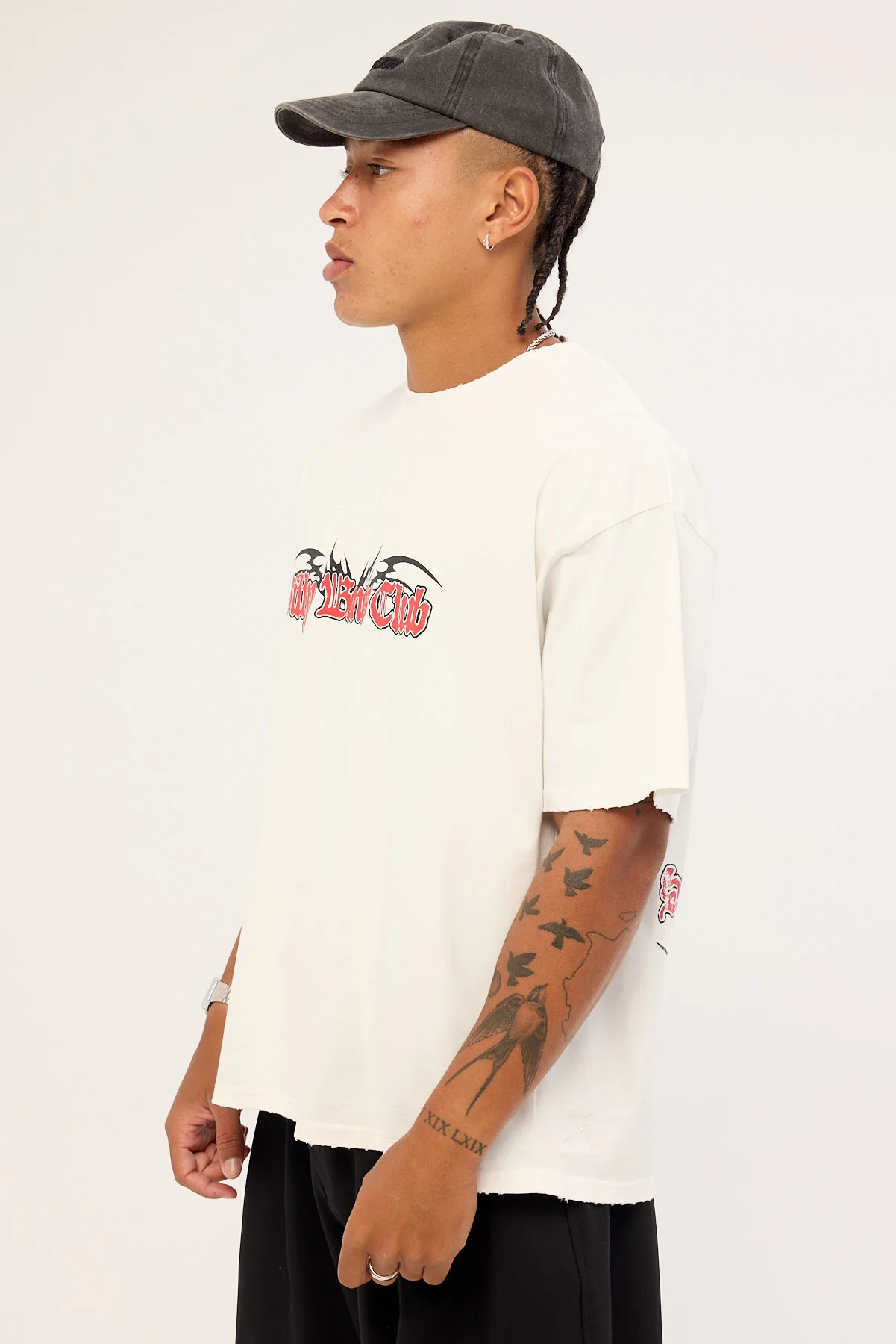 Billy Bones Club Cyber Bones Box Tee Distressed White - Image 4