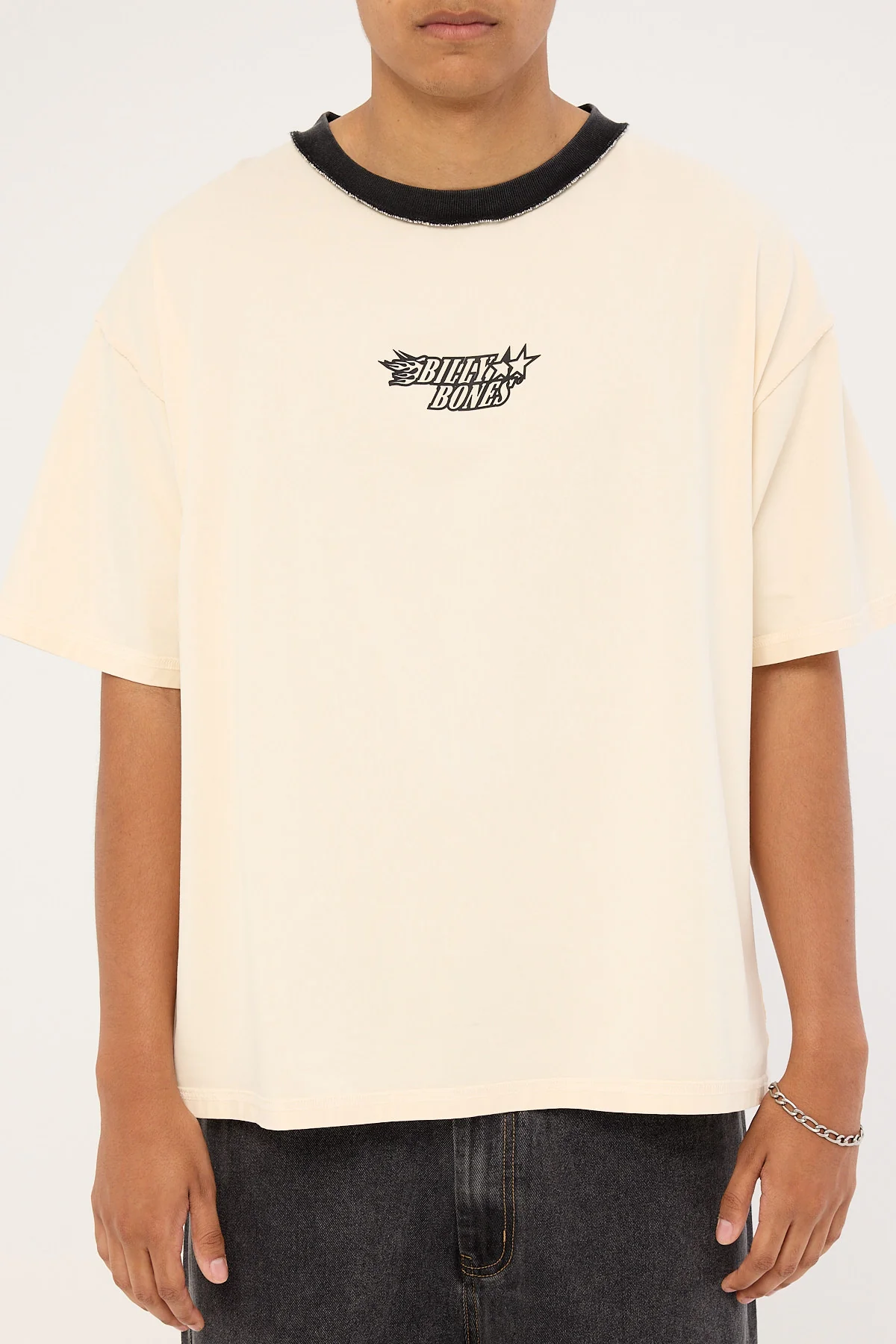 Billy Bones Club Flames Oversized Tee Cream - Image 8