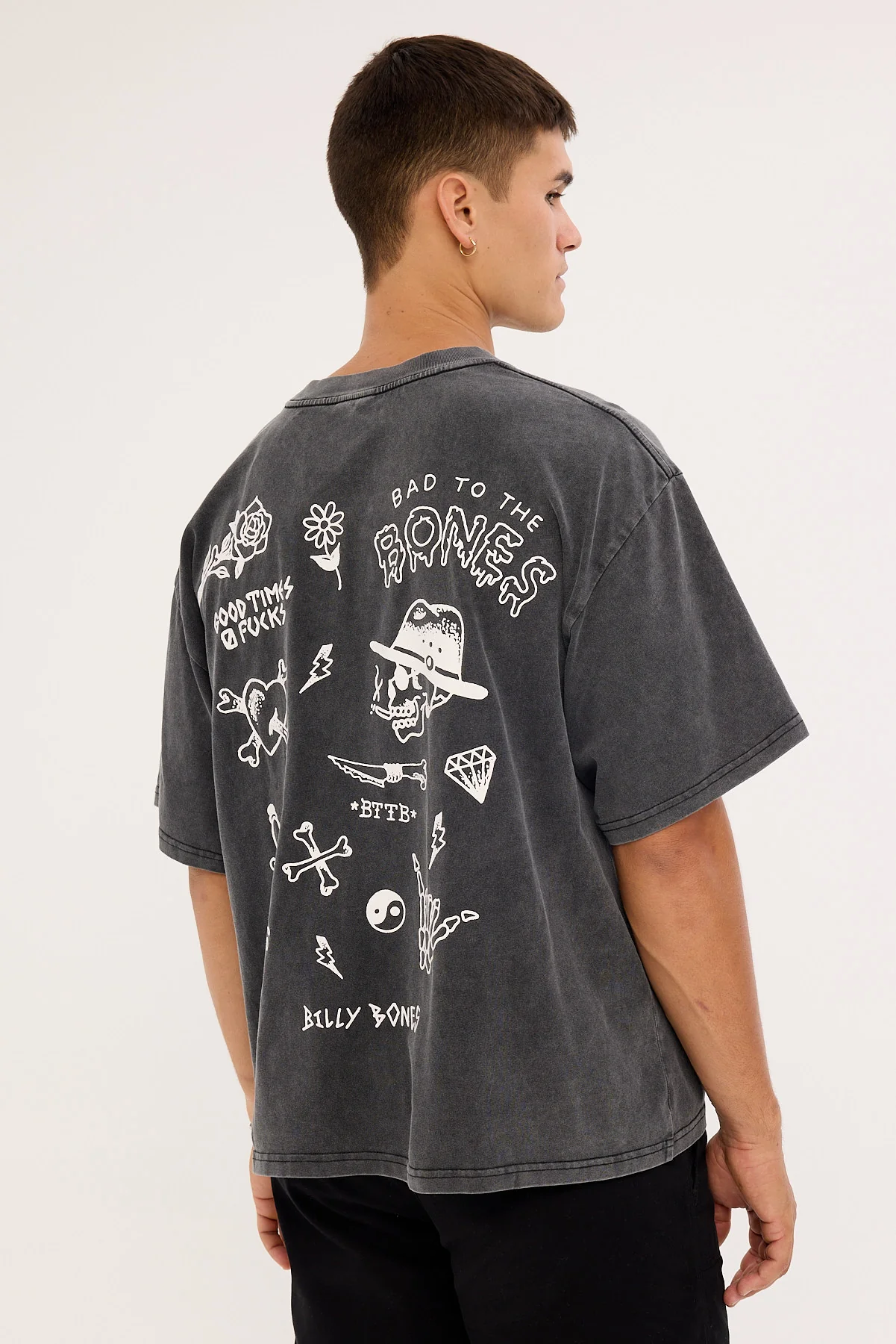 Billy Bones Club Flash Club 3.0 Tee Washed Grey - Image 6
