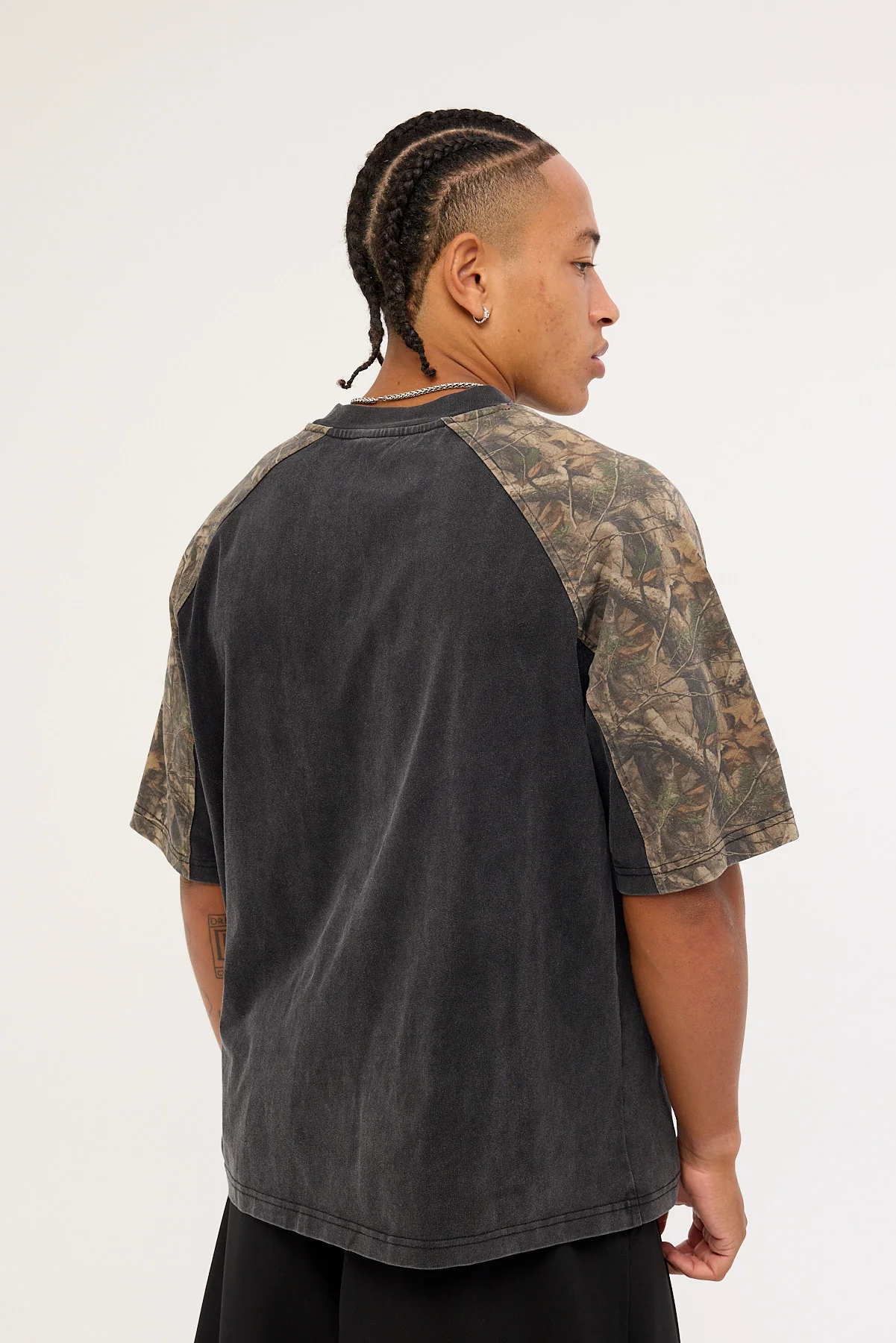 Billy Bones Club Lovers Steeze Panel Tee Washed Black Camo - Image 4